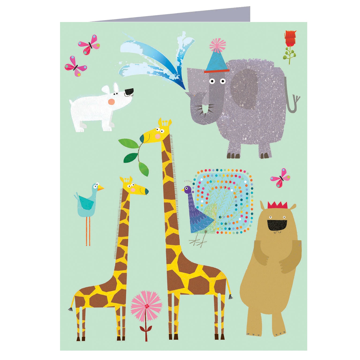 WTW94 mini animal greetings card