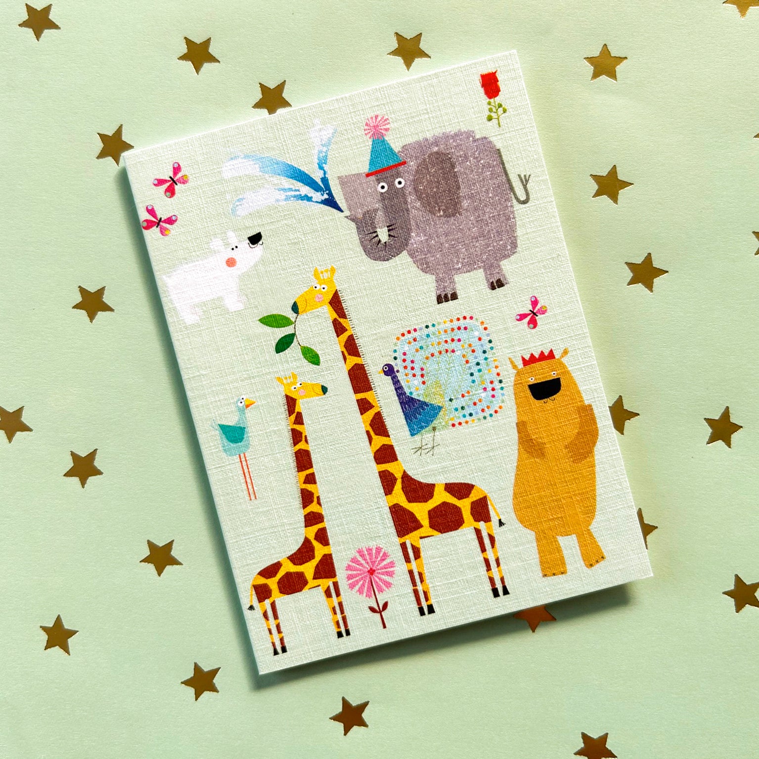 WTW94 mini animal greetings card