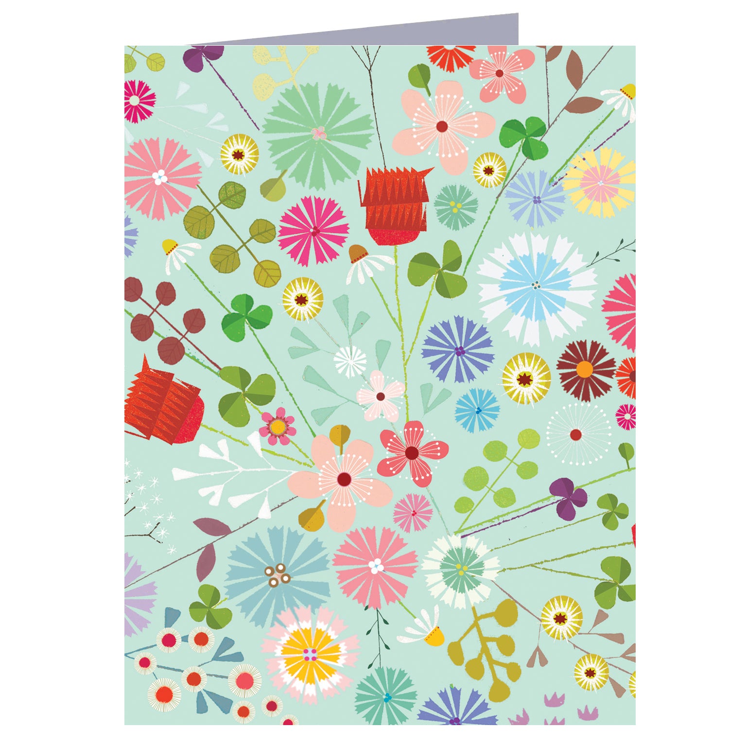 WTW98 mini floral greetings card