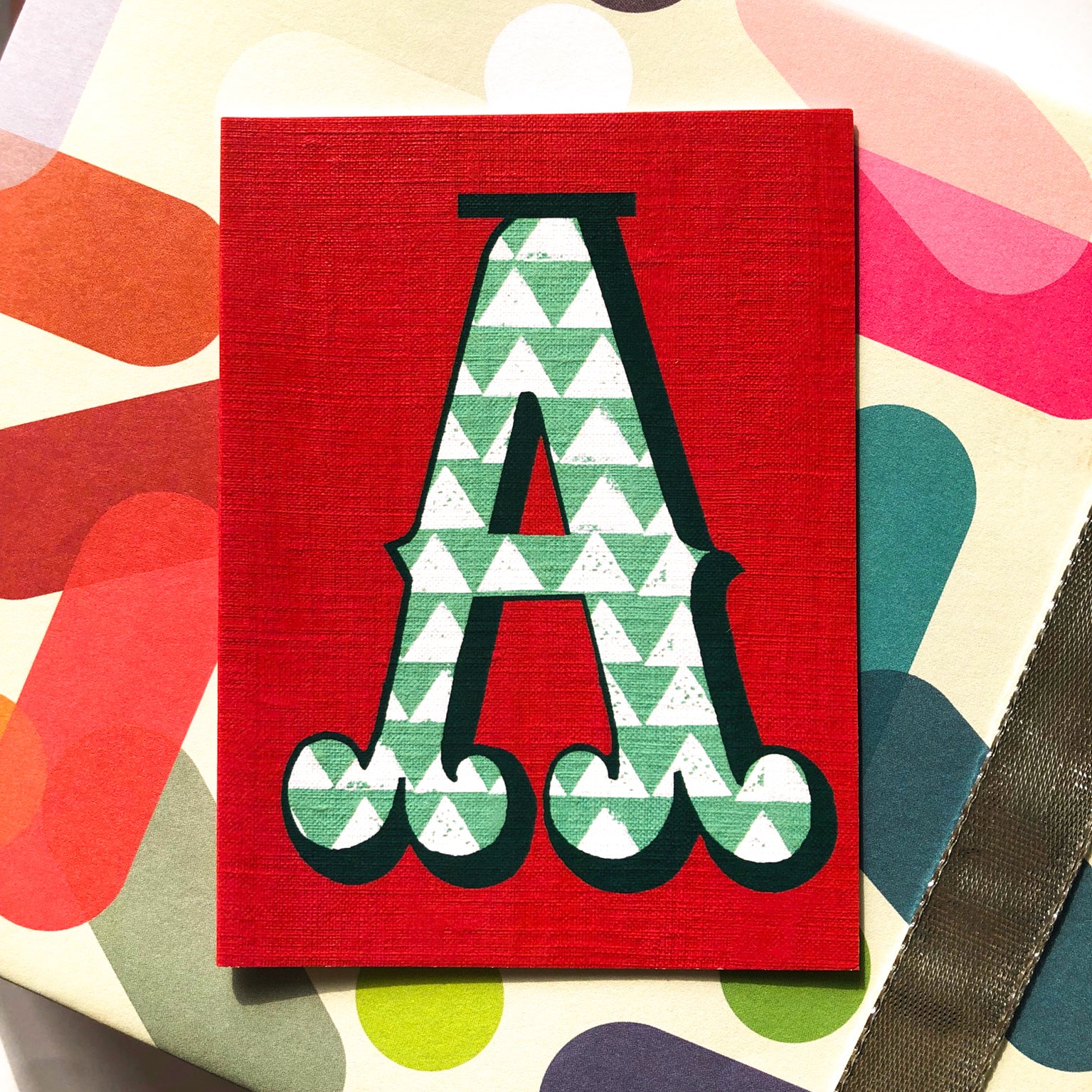 mini A alphabet card