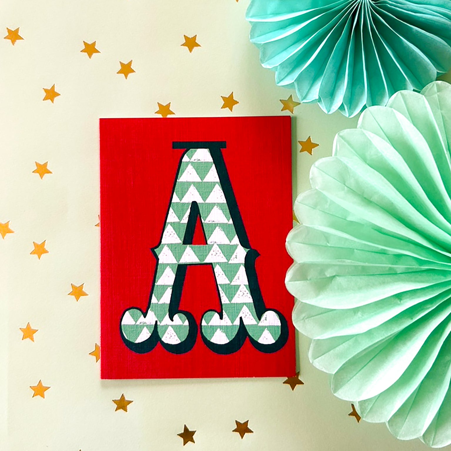 mini A alphabet card