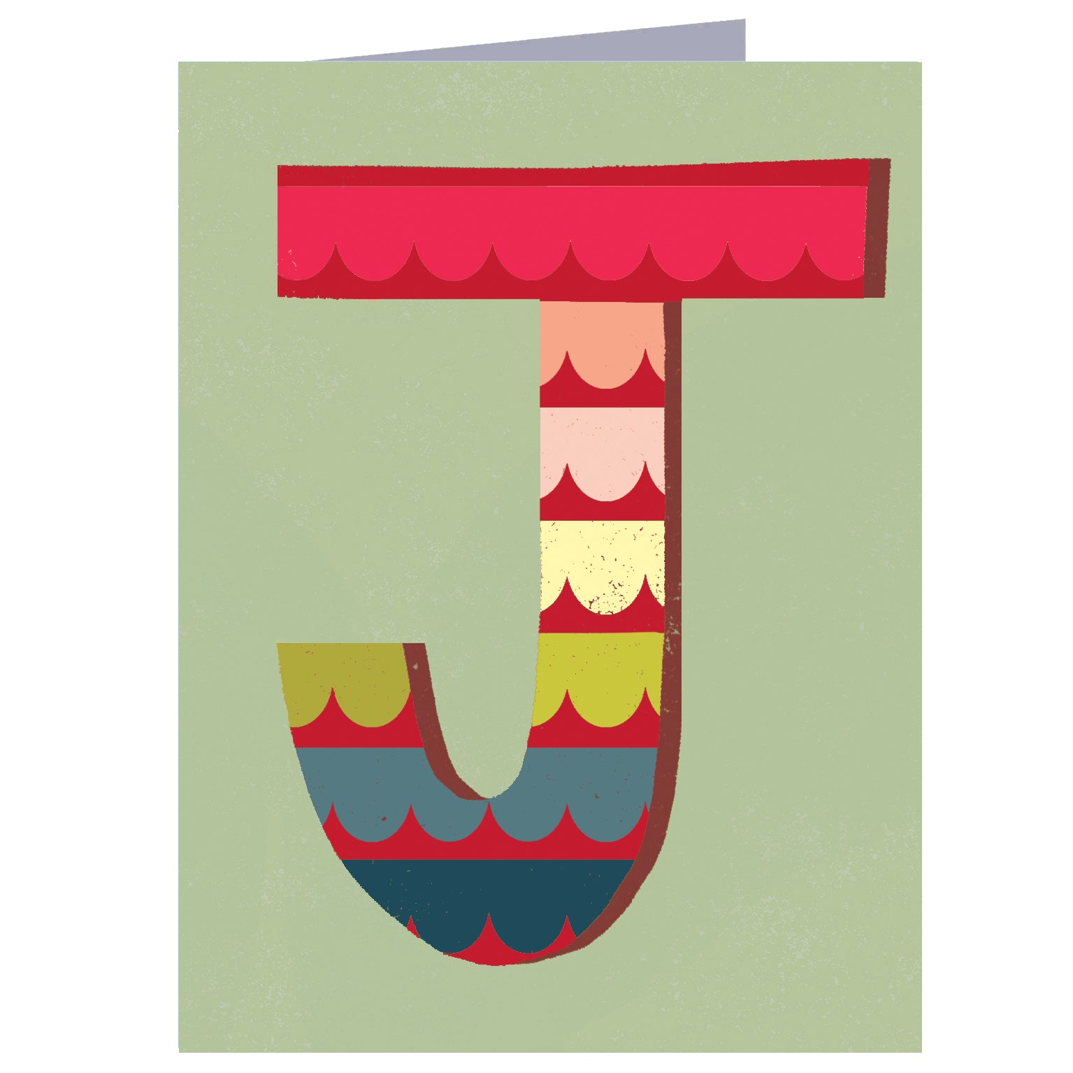 mini J alphabet card