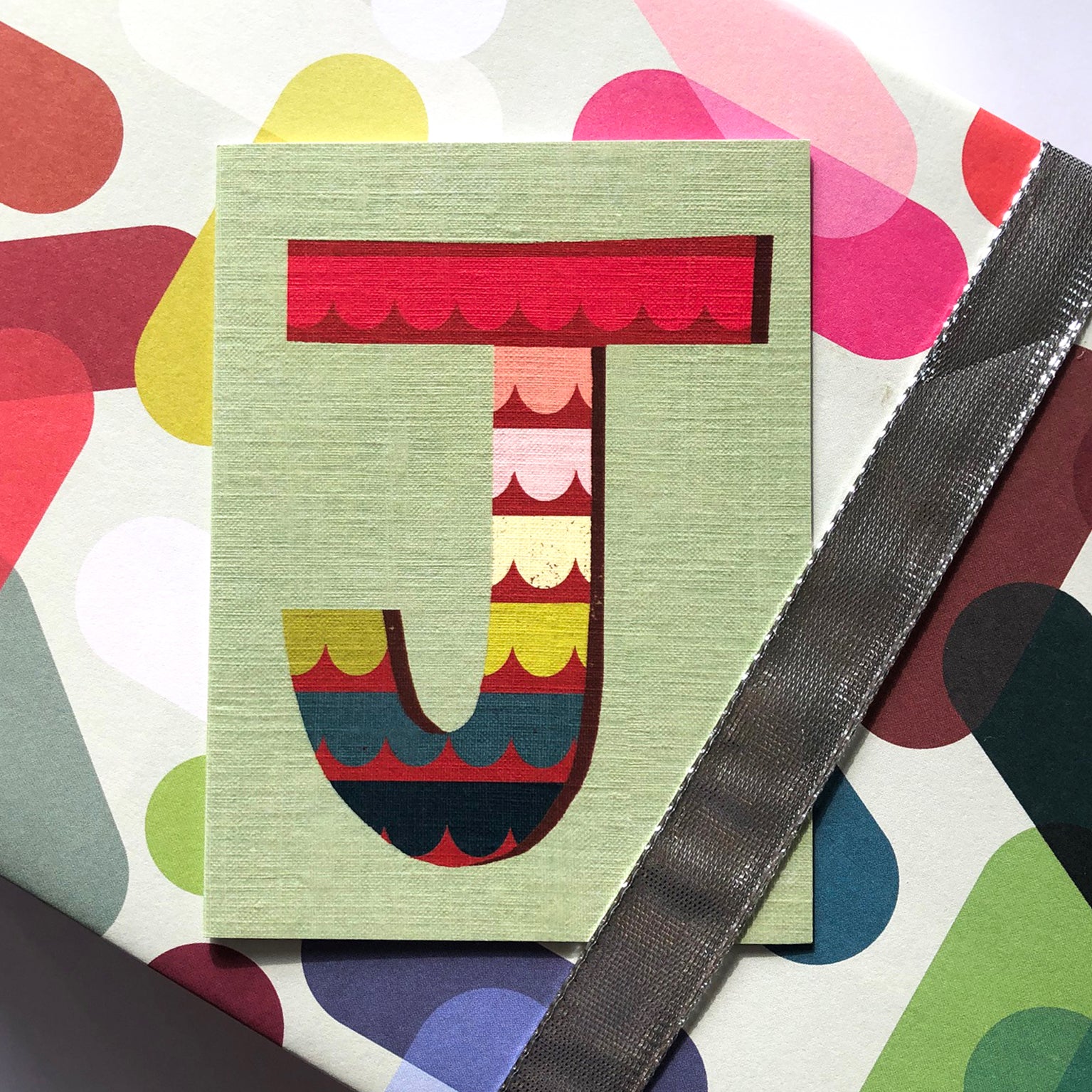 mini J alphabet card