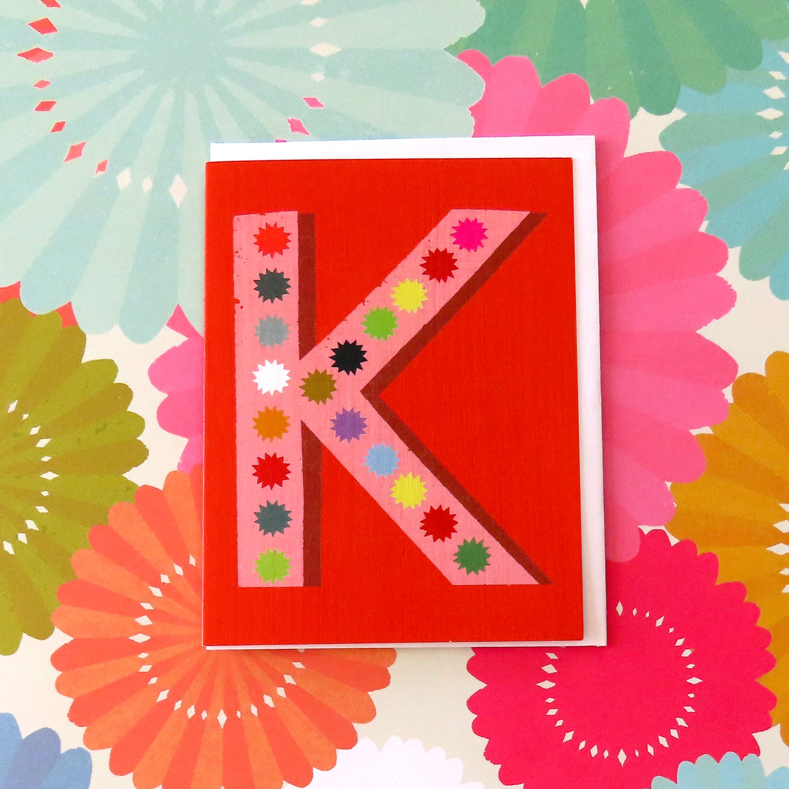 mini K alphabet card