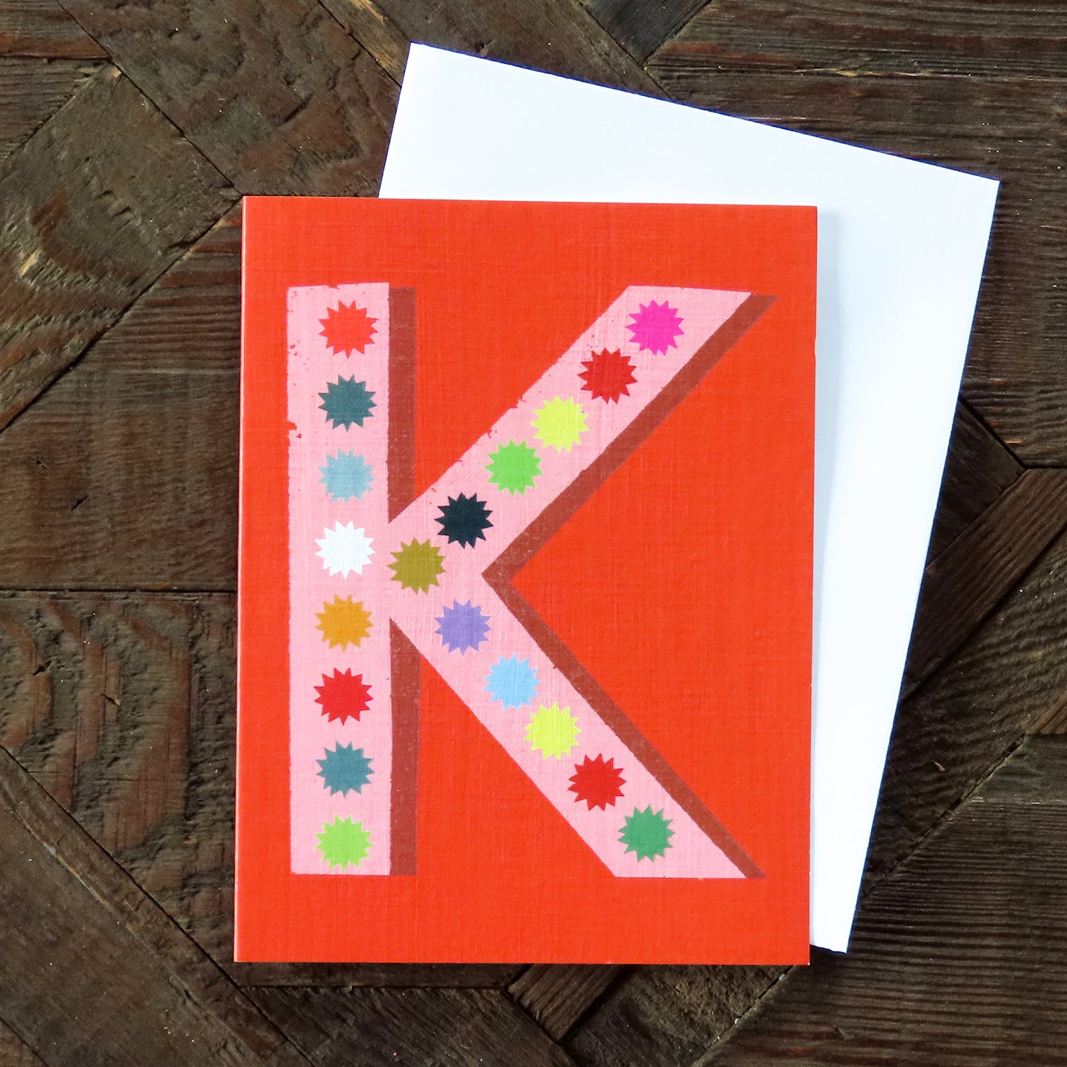 mini K alphabet card