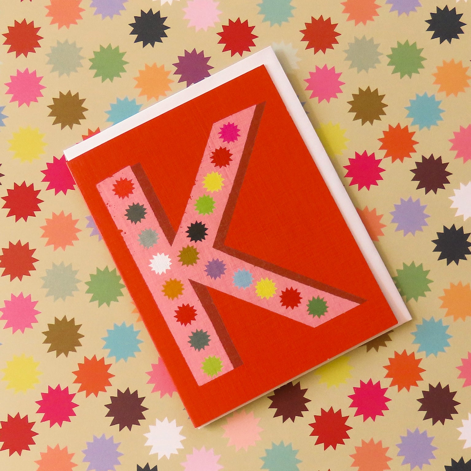 mini K alphabet card