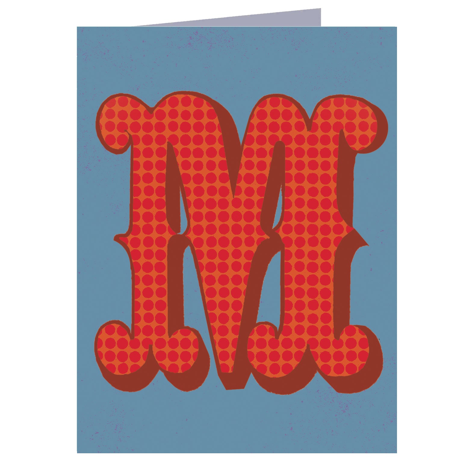 mini M alphabet card