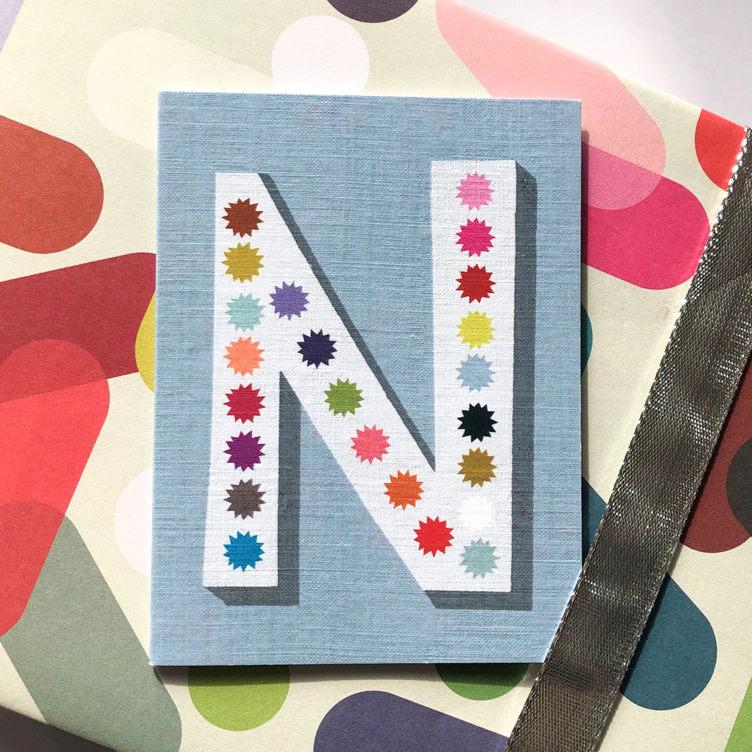 mini N alphabet card