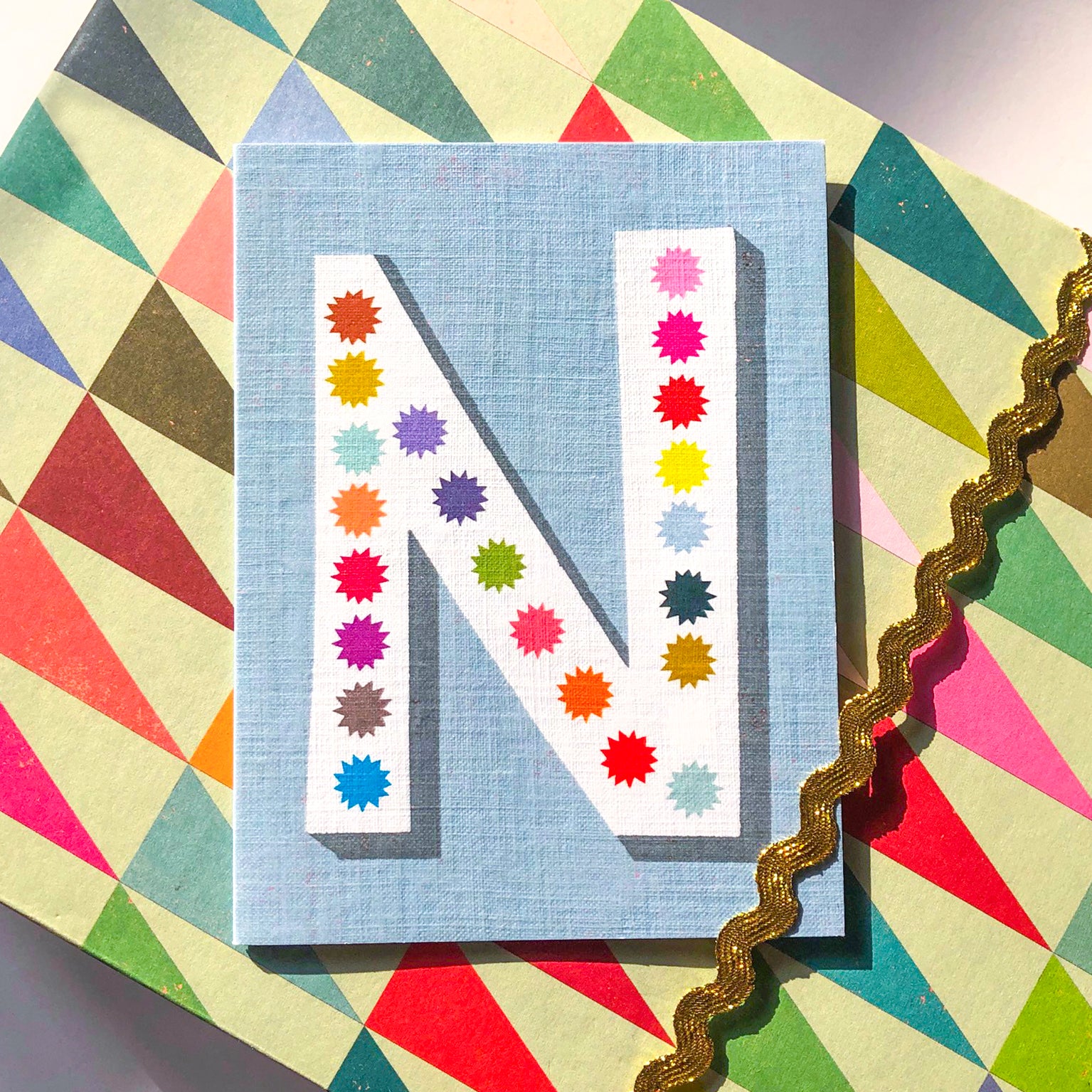 mini N alphabet card