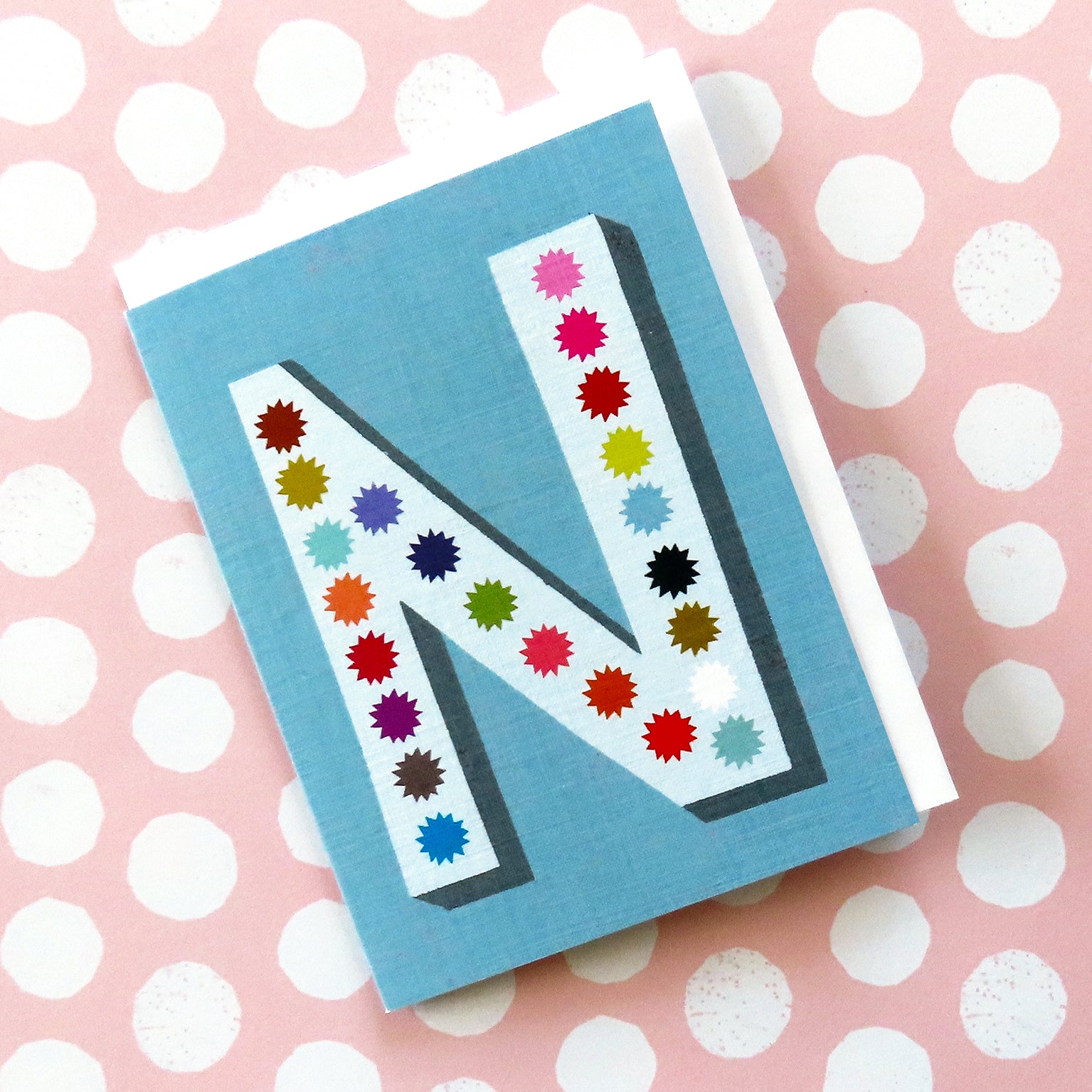 mini N alphabet card