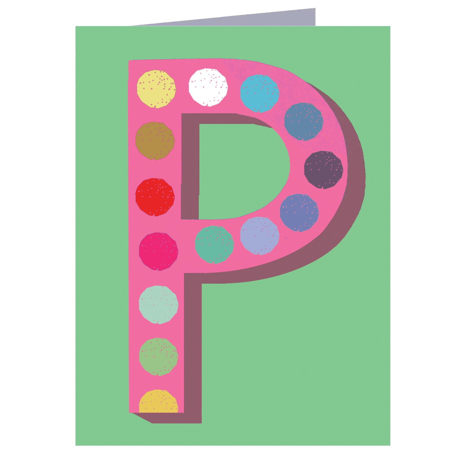 mini P alphabet card