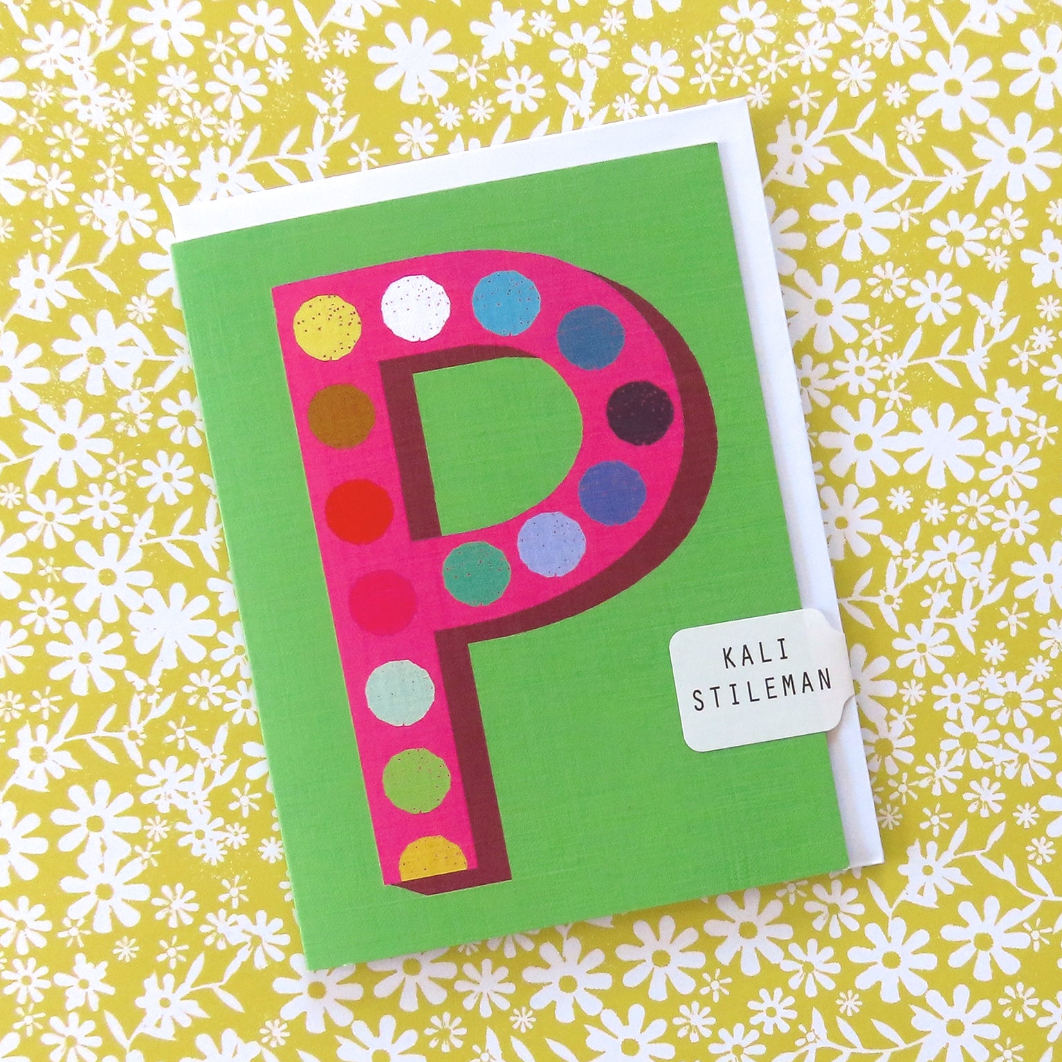 mini P alphabet card