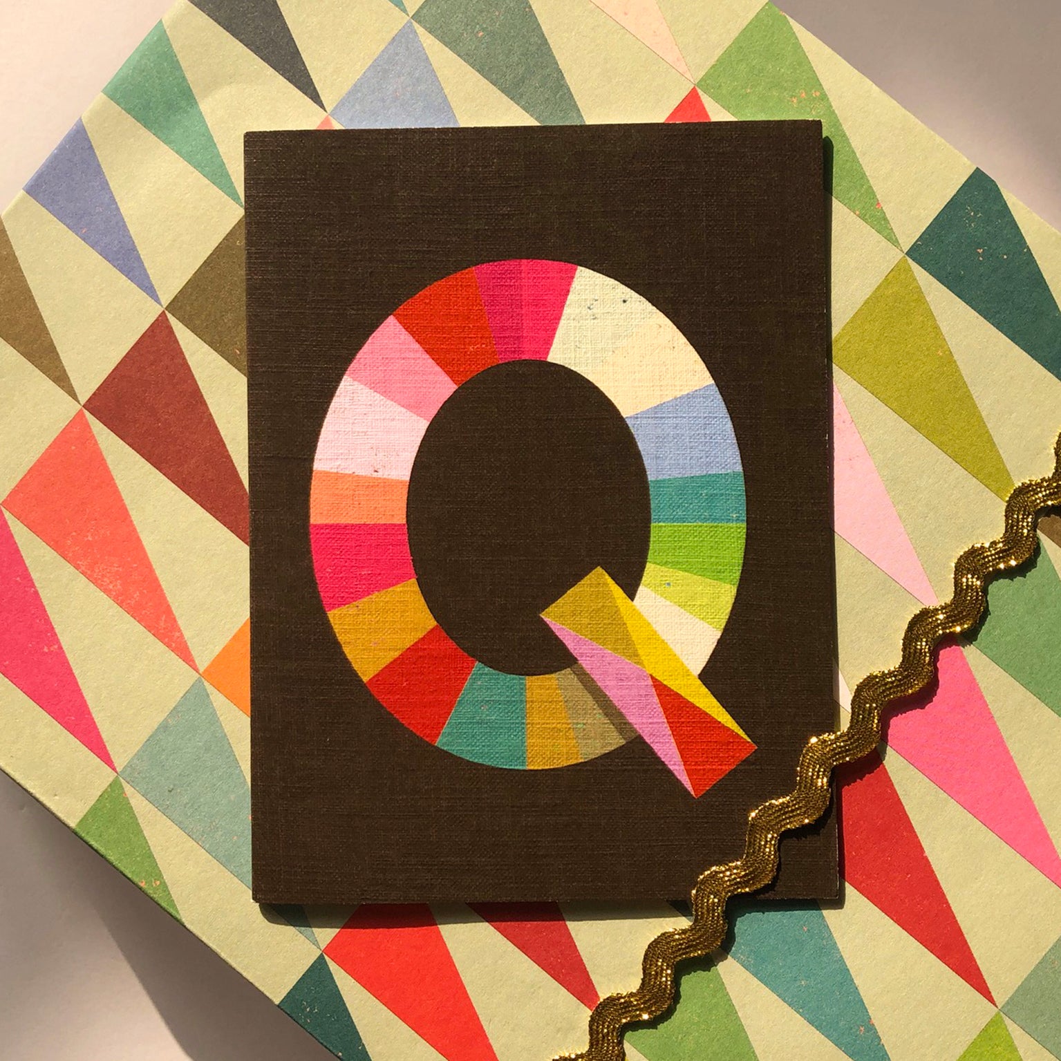 mini Q alphabet card