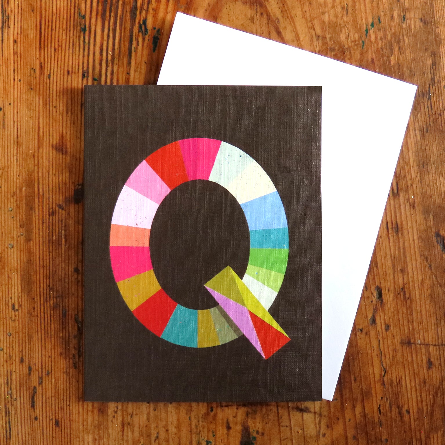 mini Q alphabet card