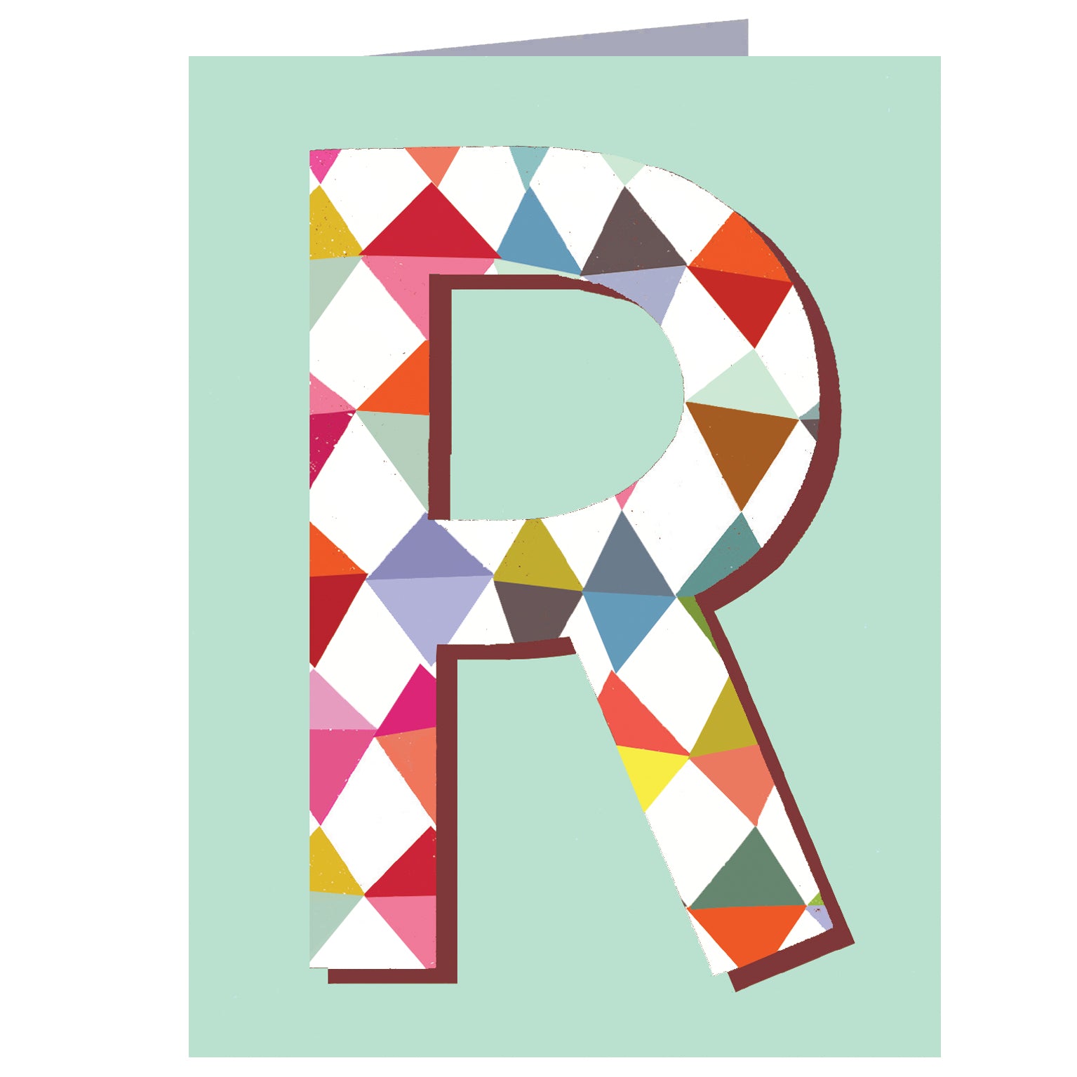 mini R alphabet  card