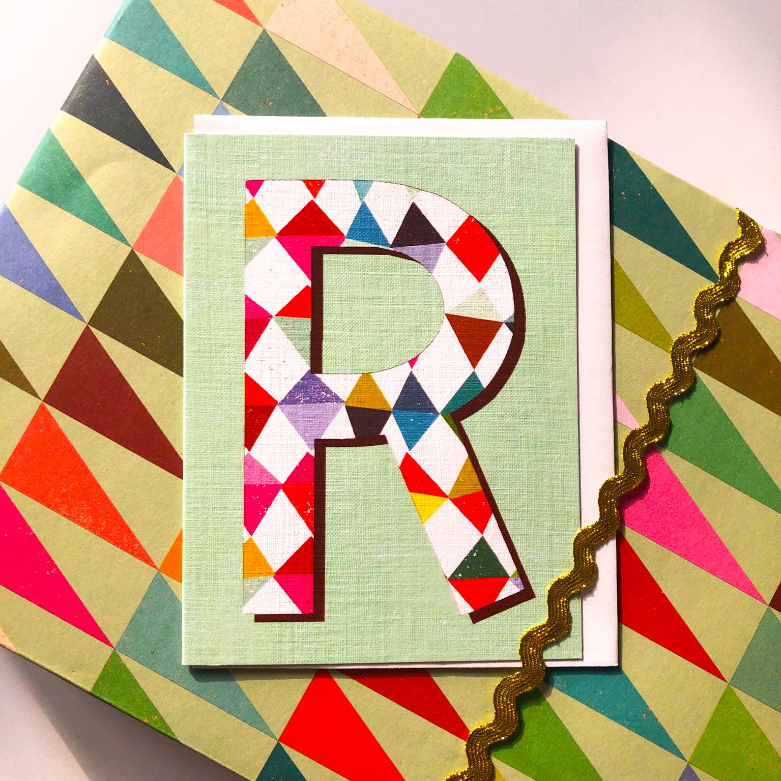 mini R alphabet  card