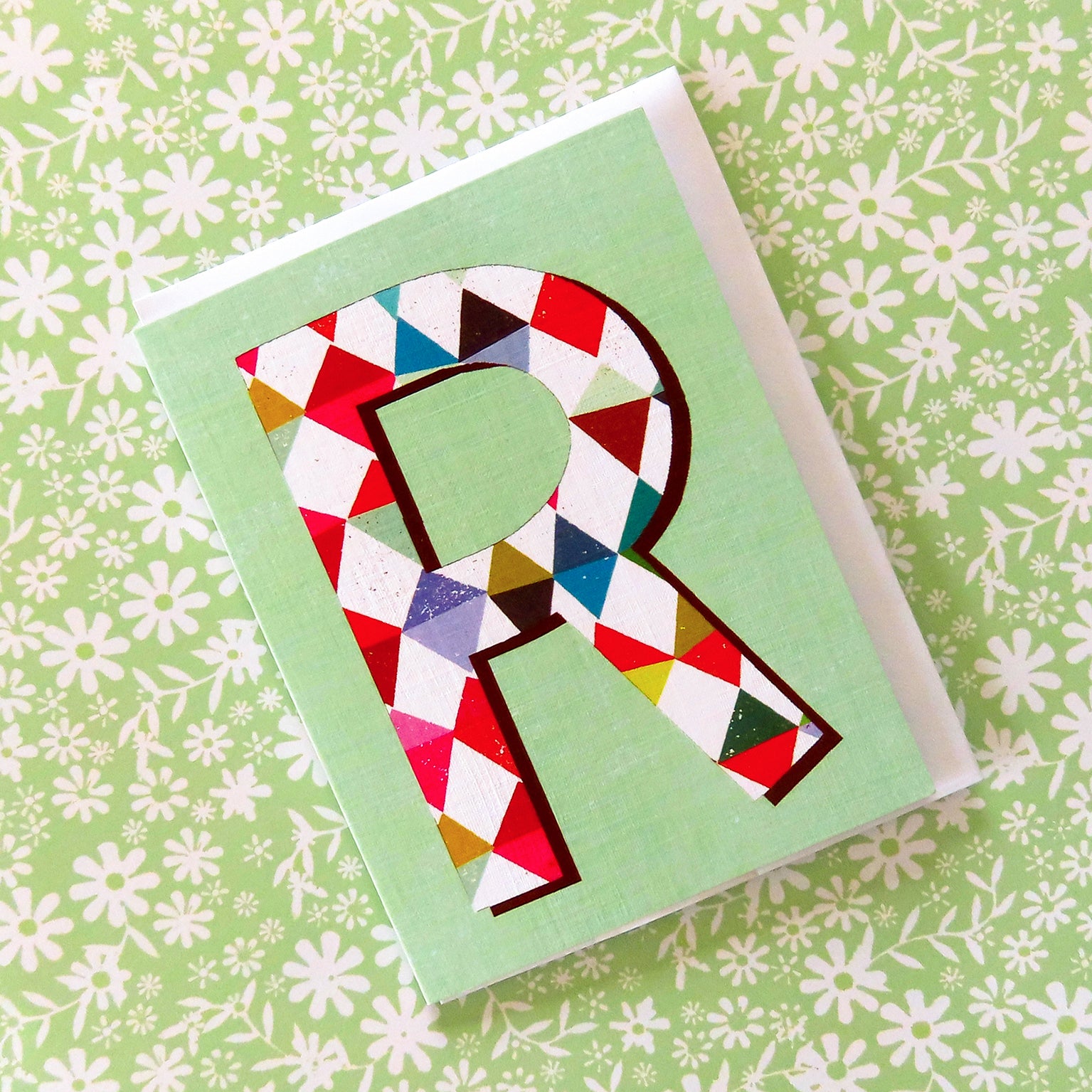 mini R alphabet  card