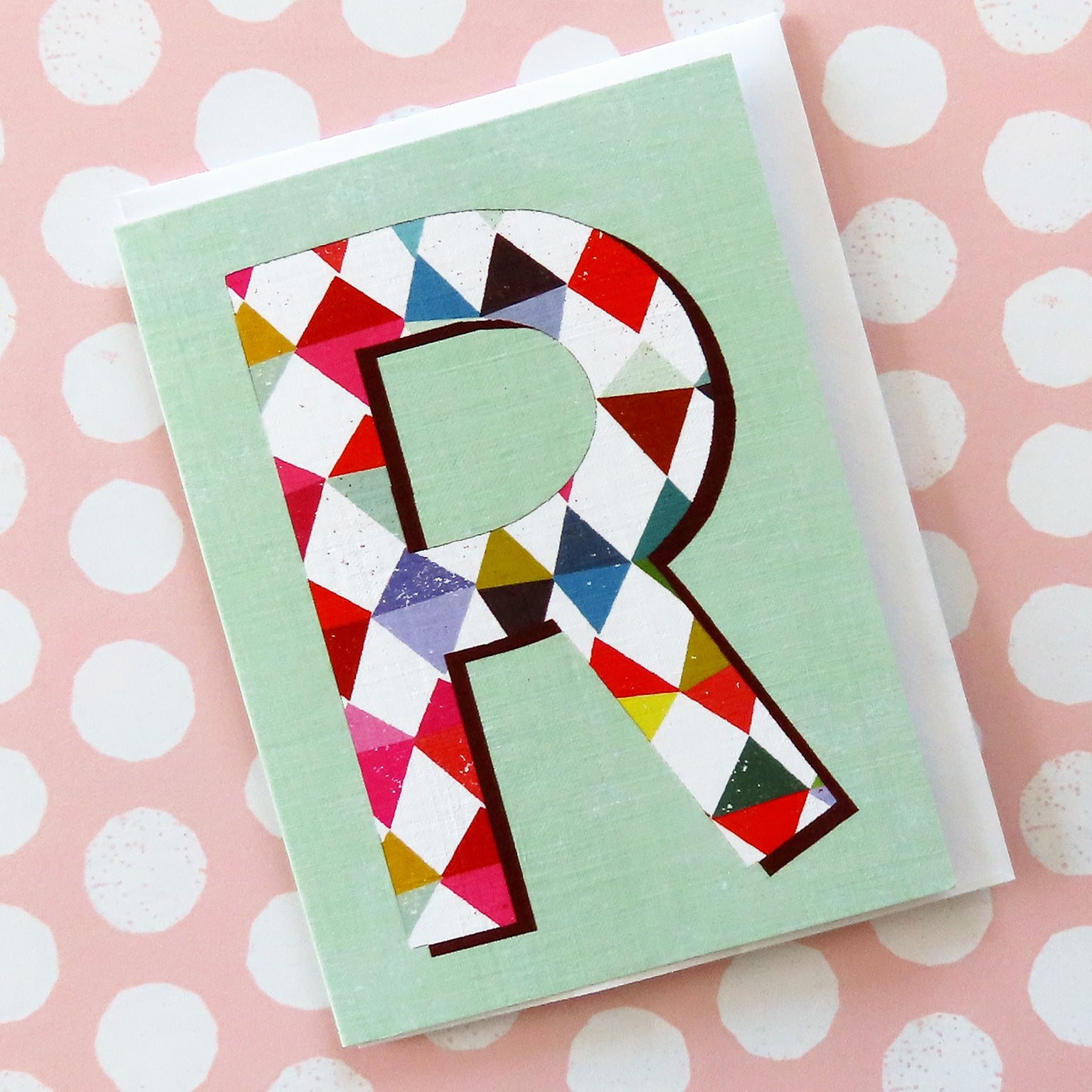 mini R alphabet  card