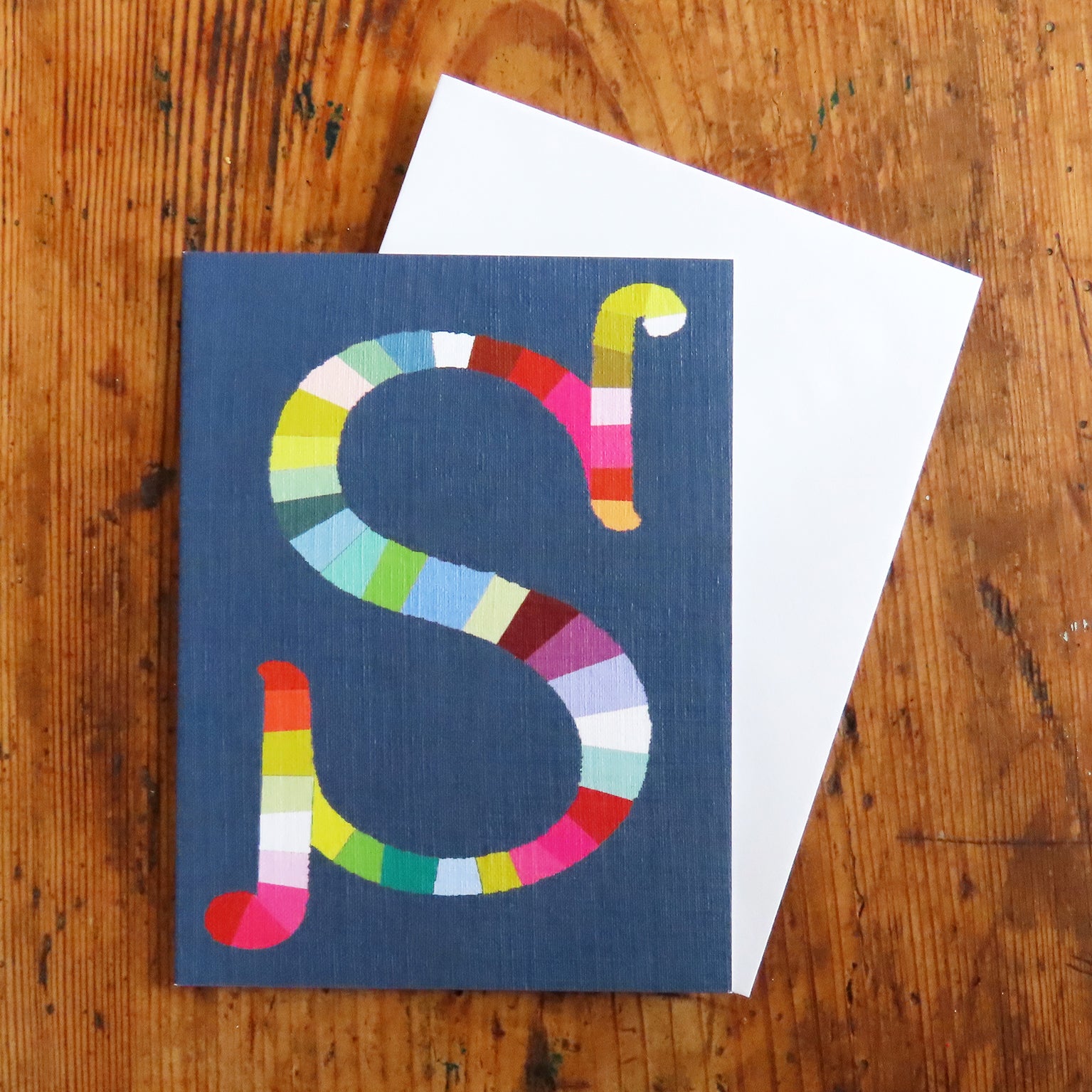 mini S alphabet card