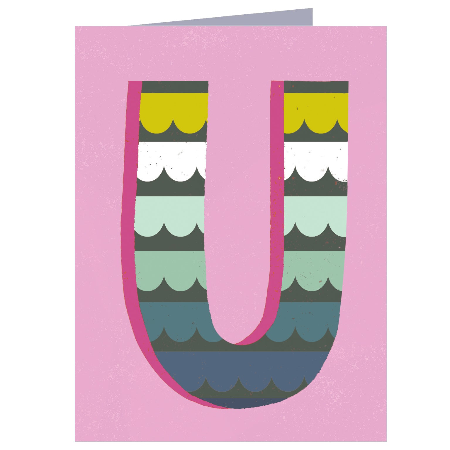 mini U alphabet card