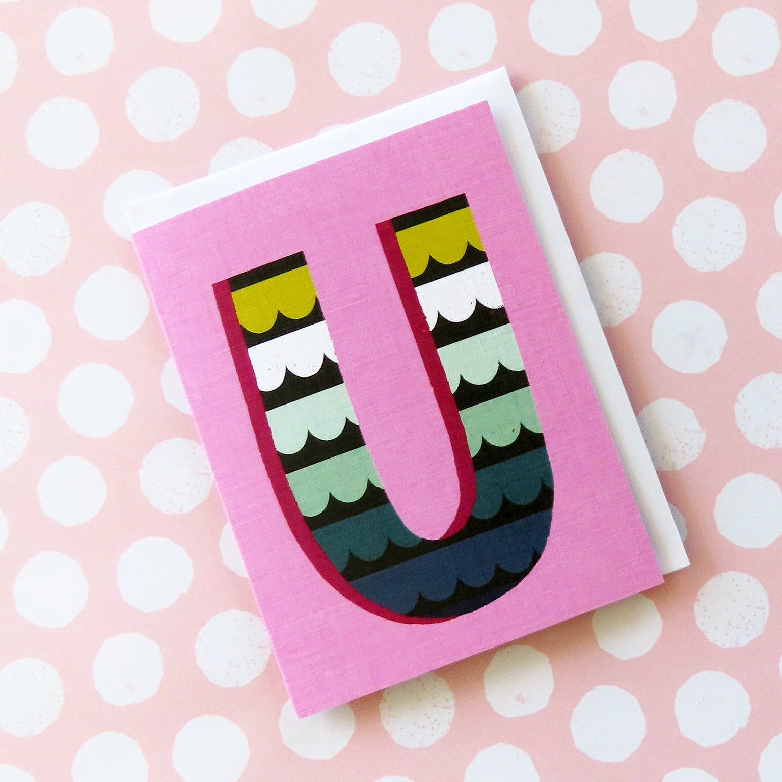 mini U alphabet card