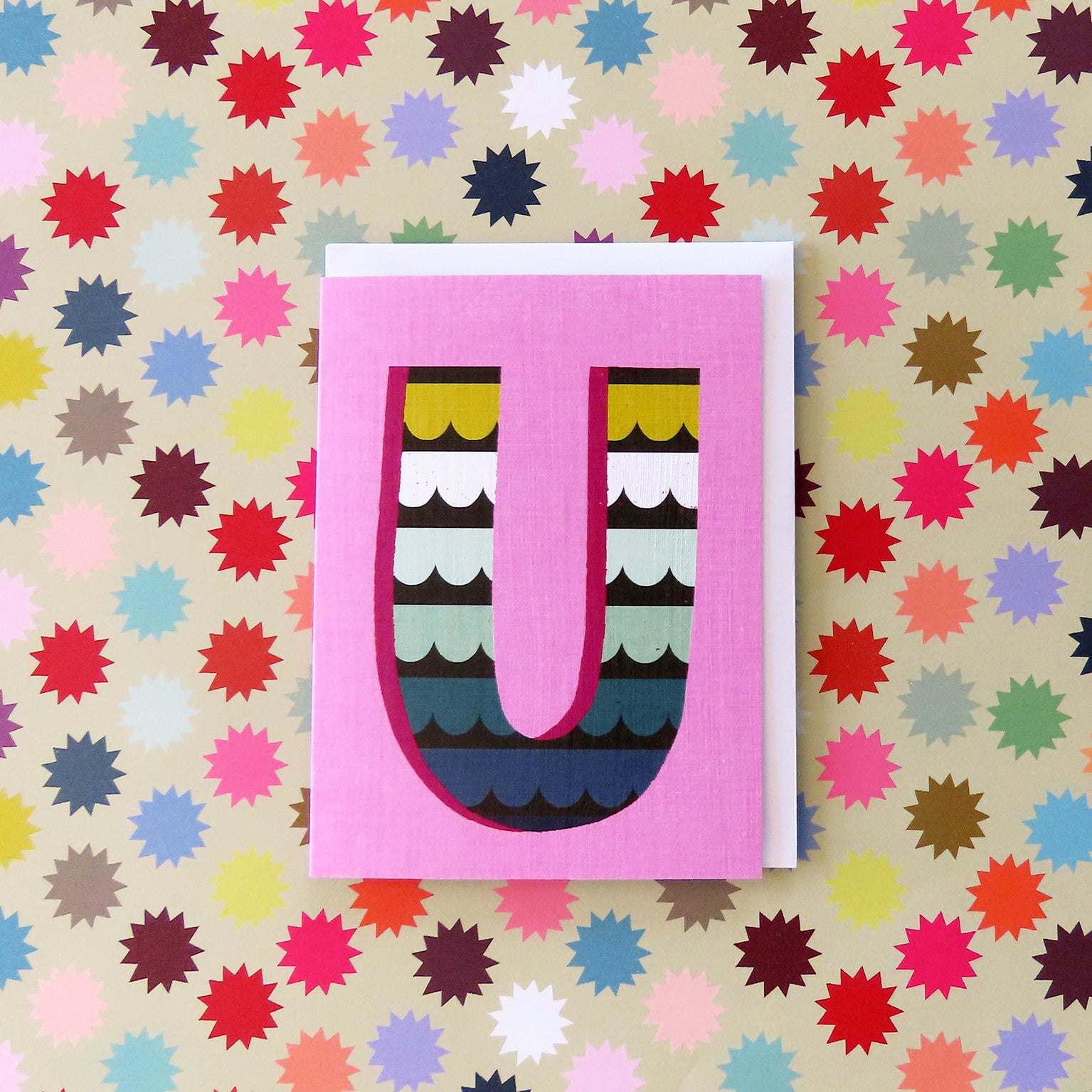 mini U alphabet card