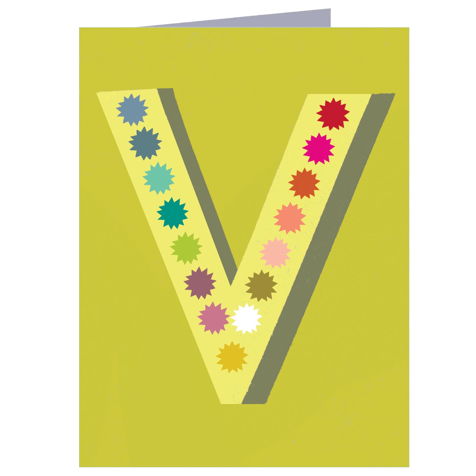 mini V alphabet card