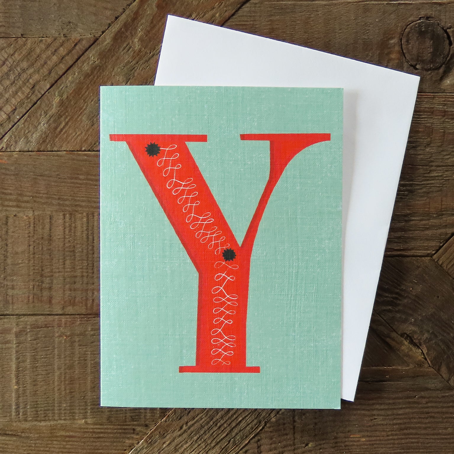 mini Y alphabet card