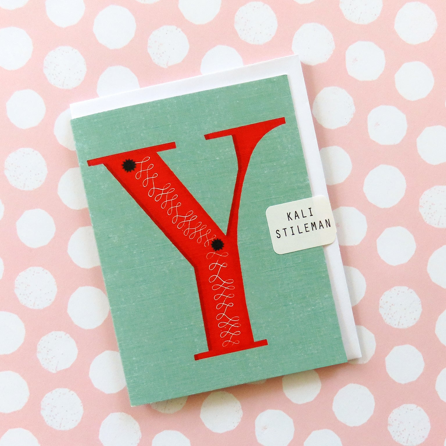 mini Y alphabet card