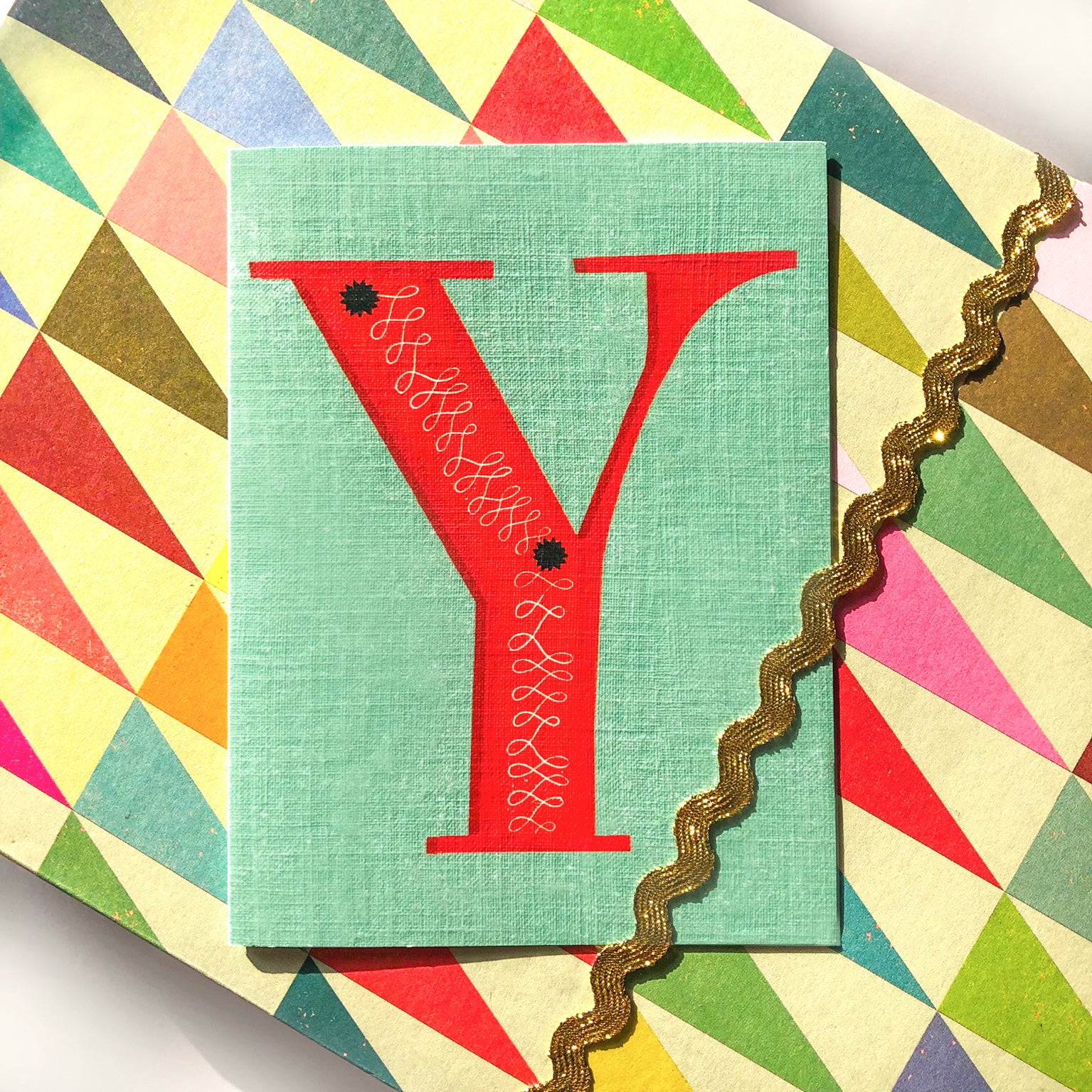 mini Y alphabet card