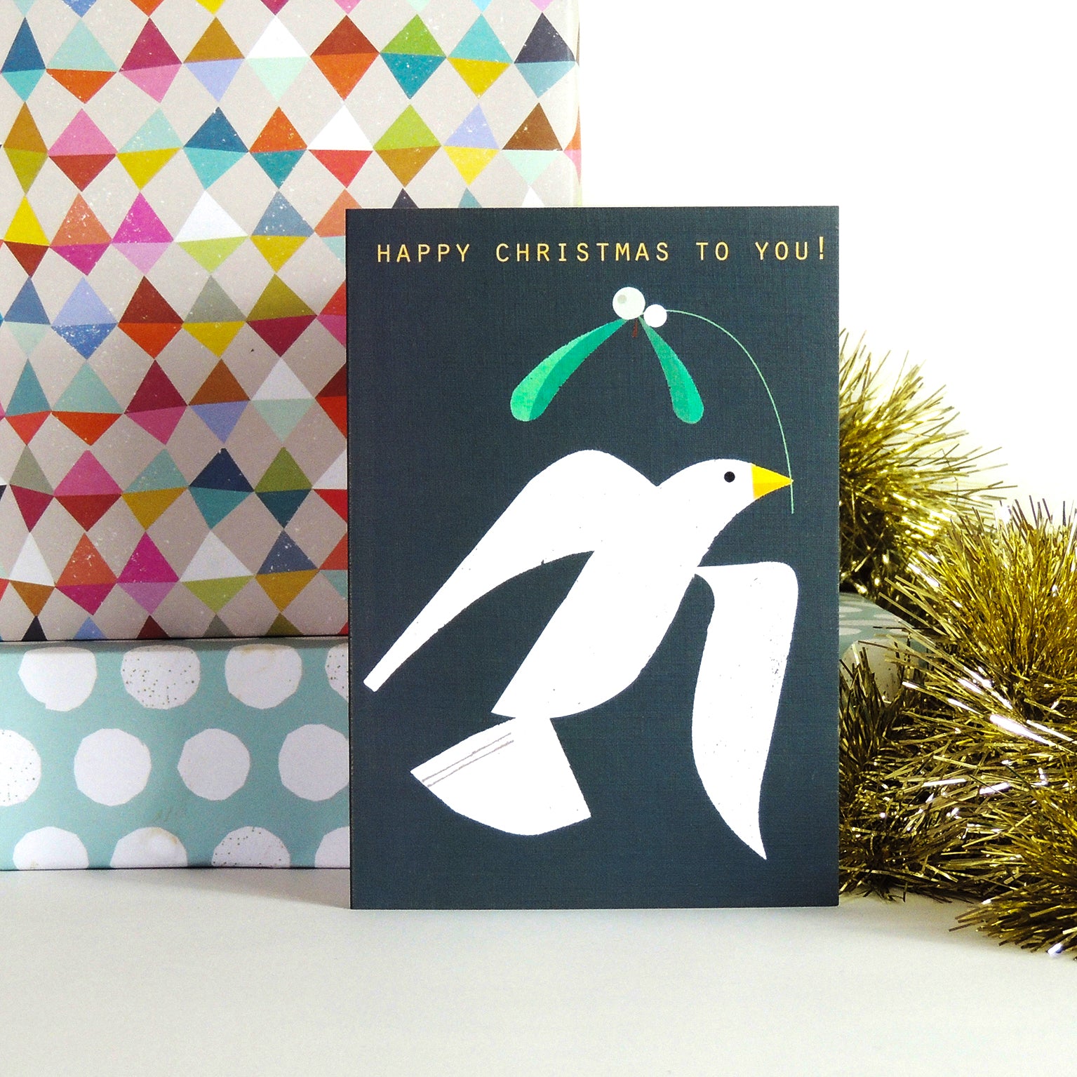 XM06 Christmas dove greetings card