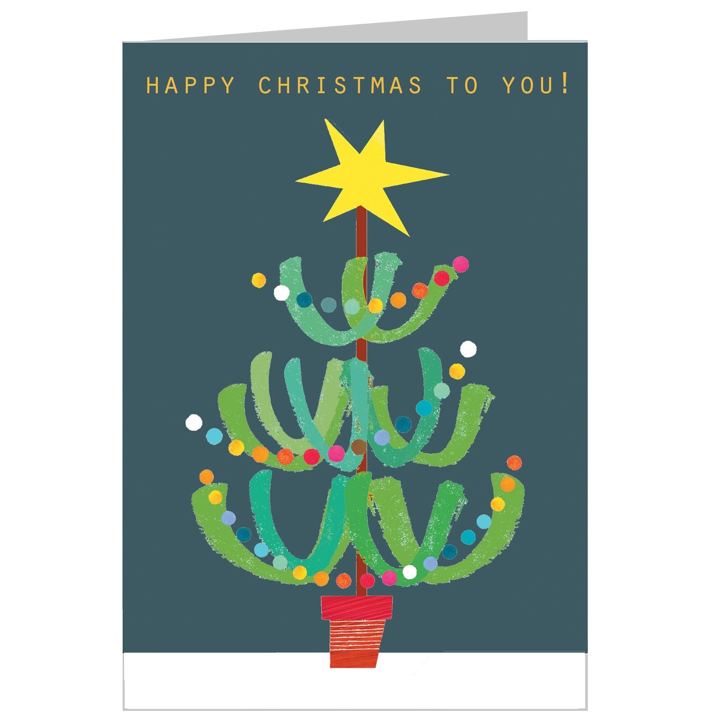 XM07 funky Christmas tree card