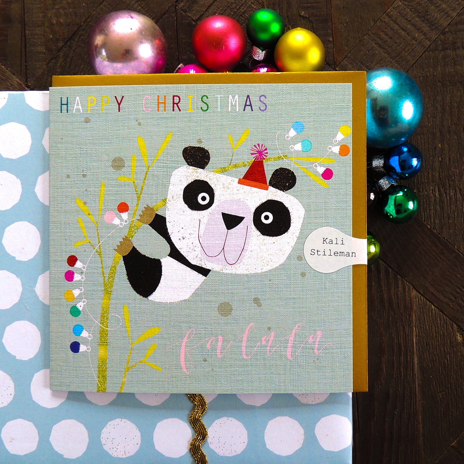 XX03 Christmas panda greetings card