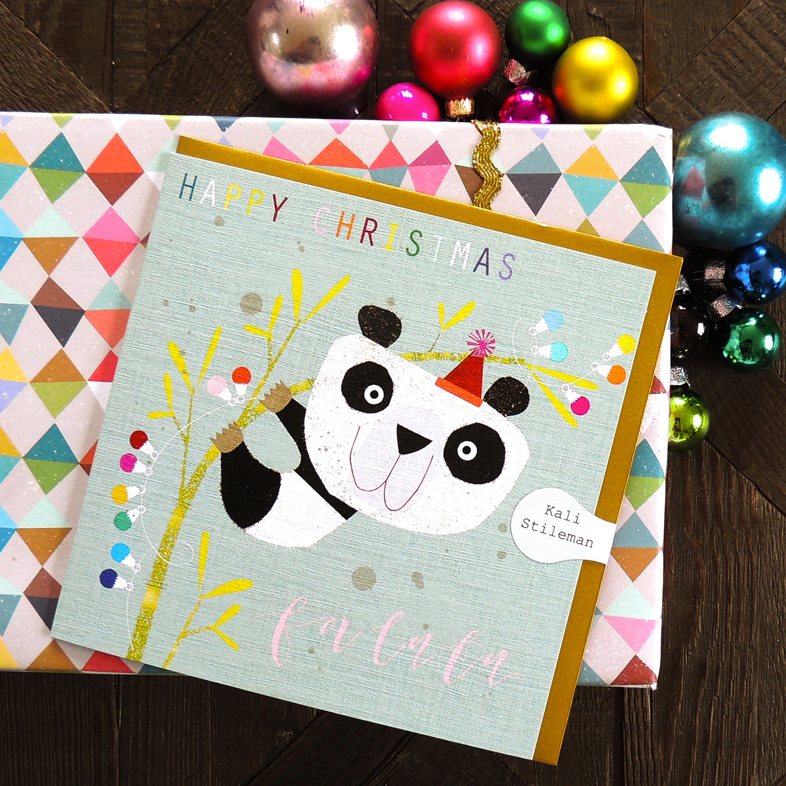 XX03 Christmas panda greetings card