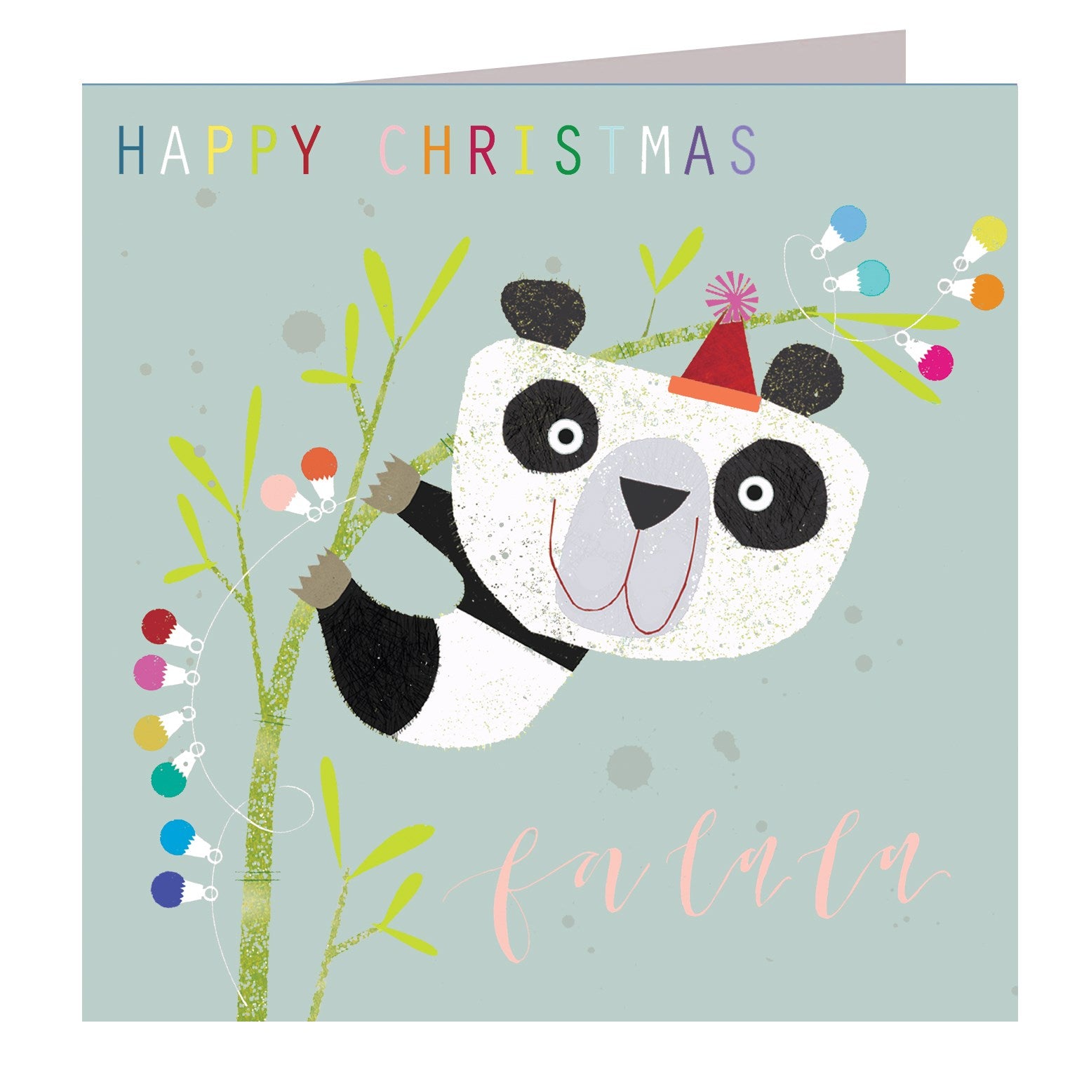 XX03 Christmas panda greetings card