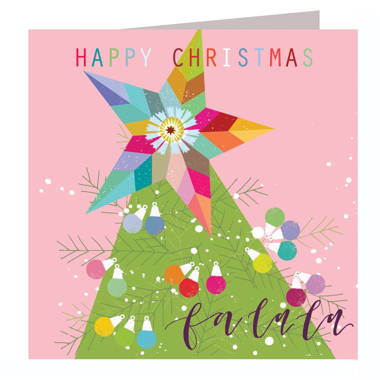 XX04 tree top star Christmas card