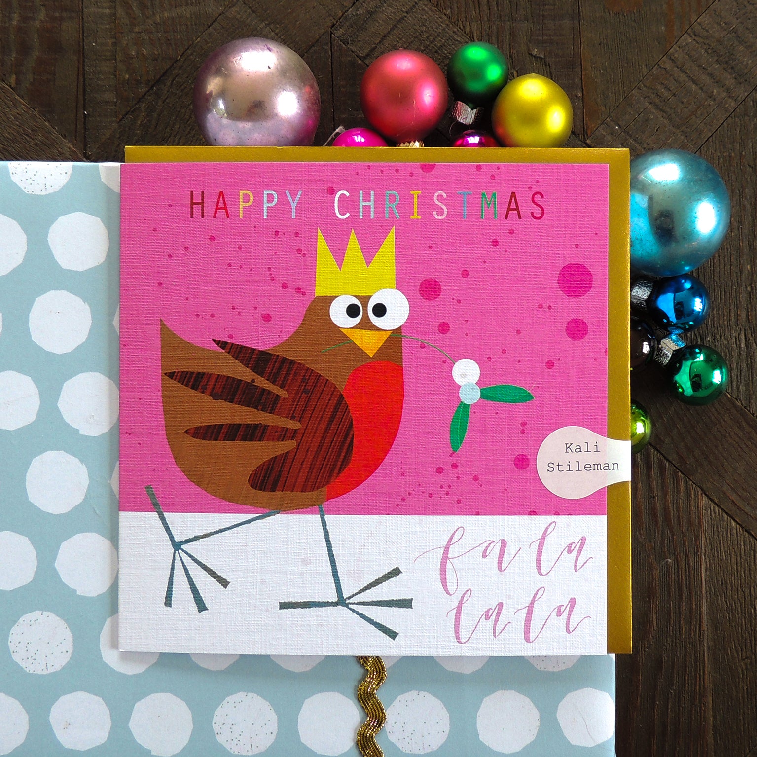 XX05 robin Christmas greetings card