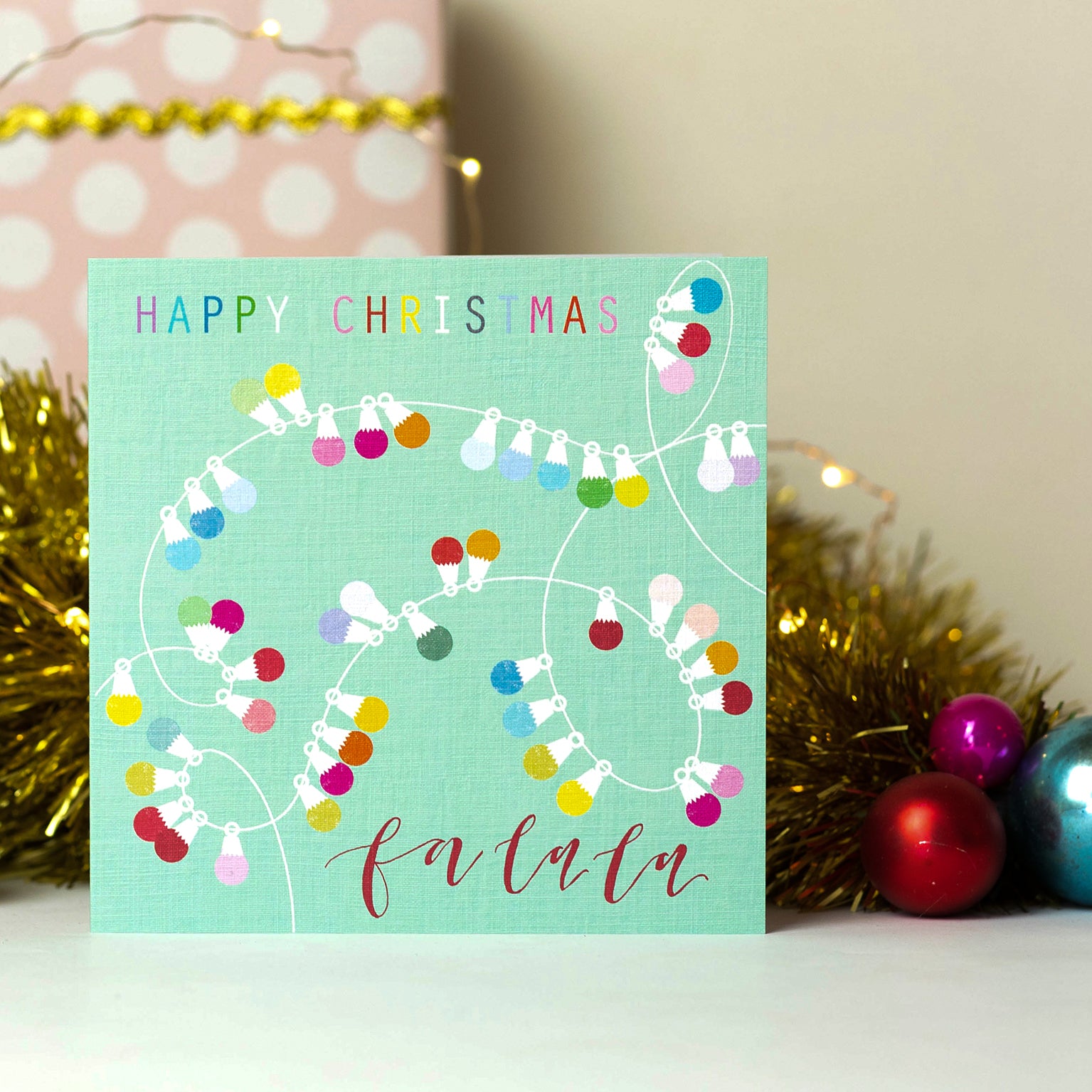 XX06 christmas lights greetings card