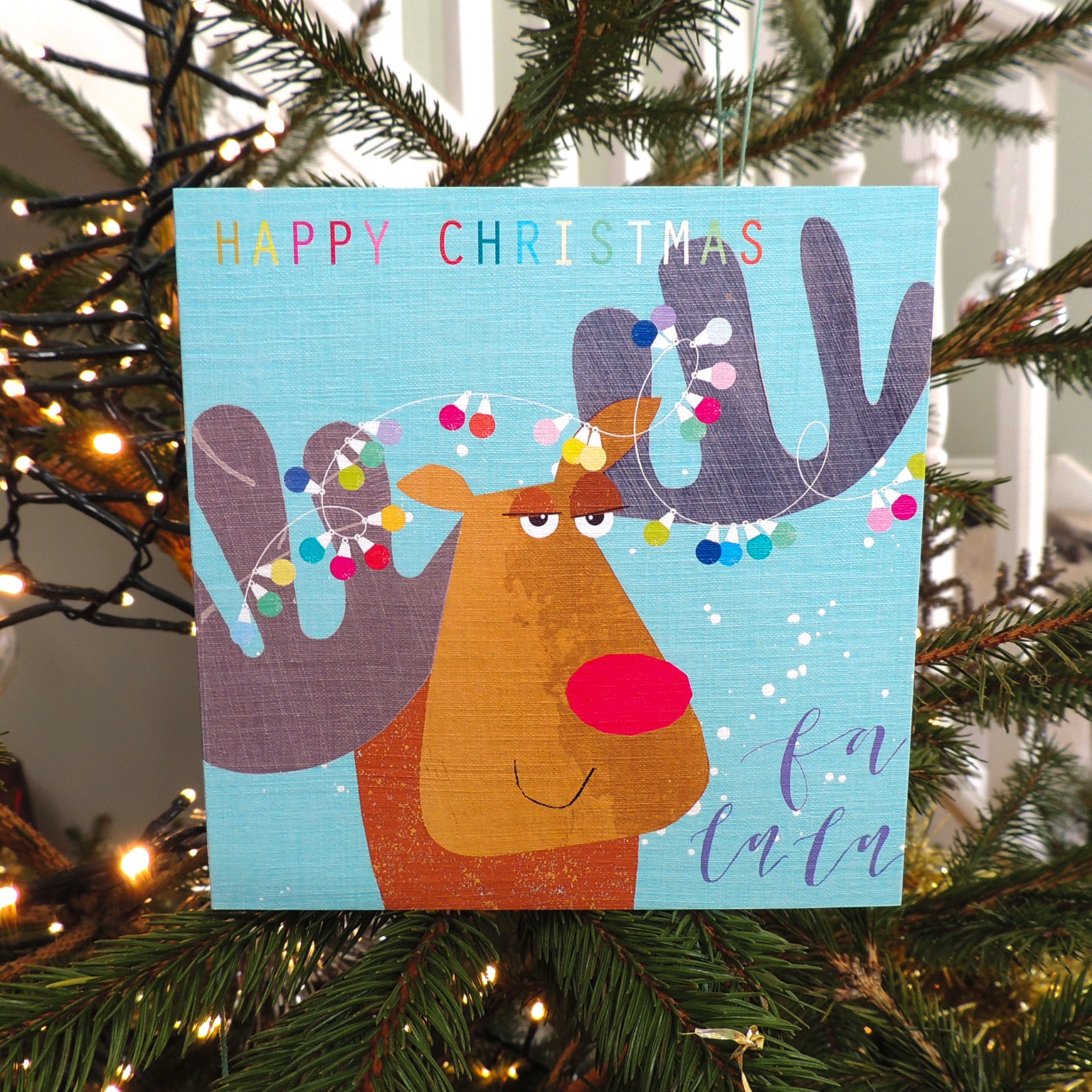 XX11 Christmas moose greetings card