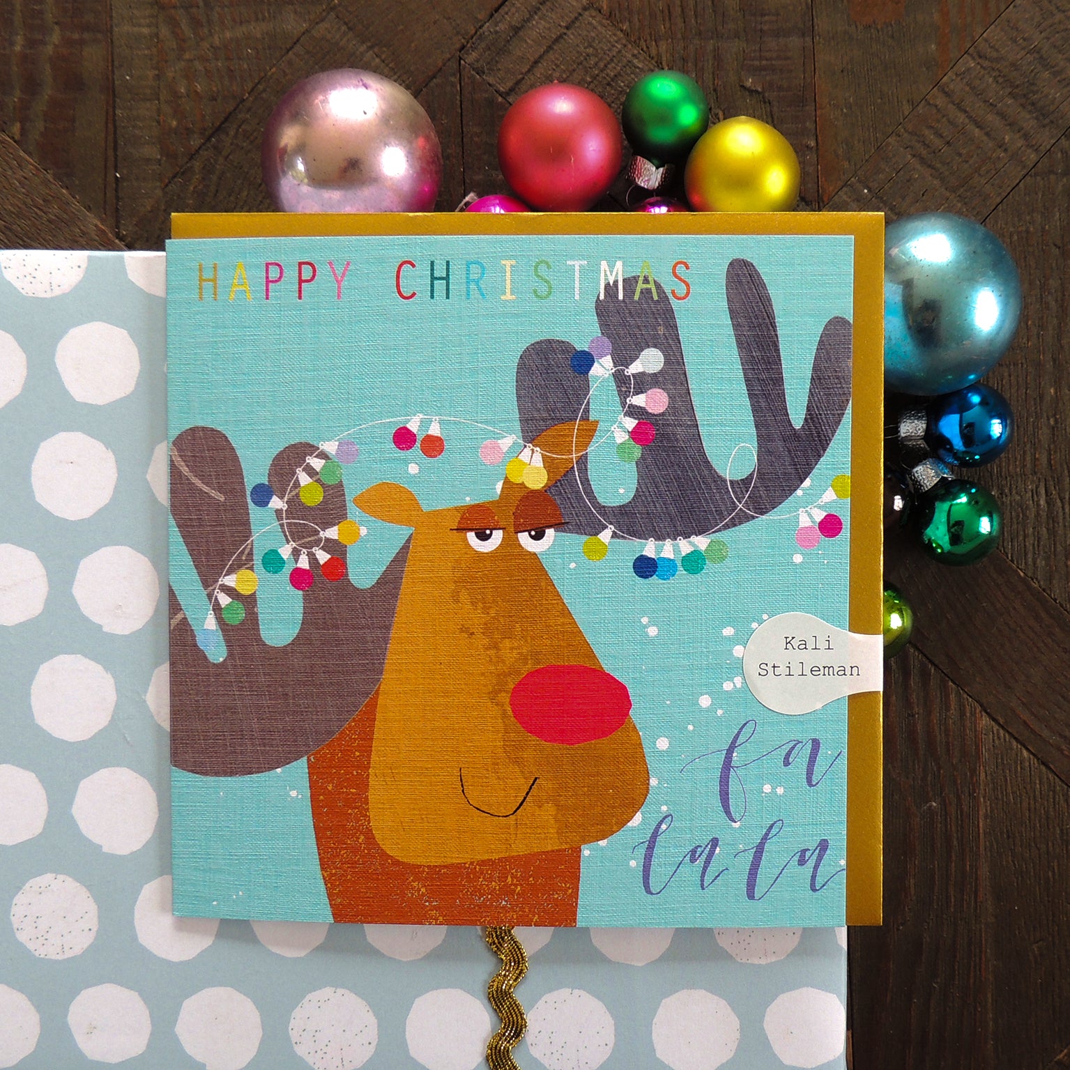 XX11 Christmas moose greetings card