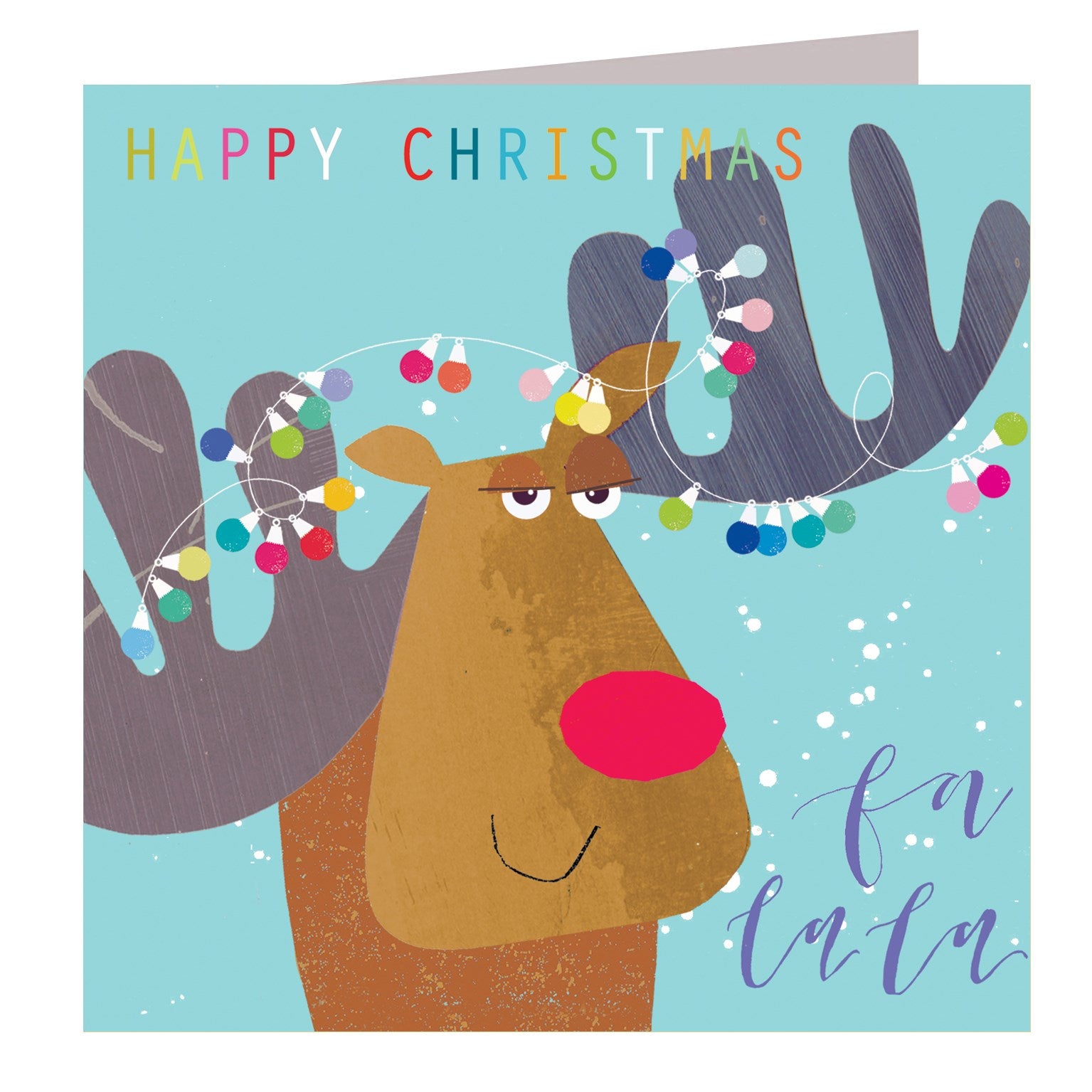 XX11 Christmas moose greetings card