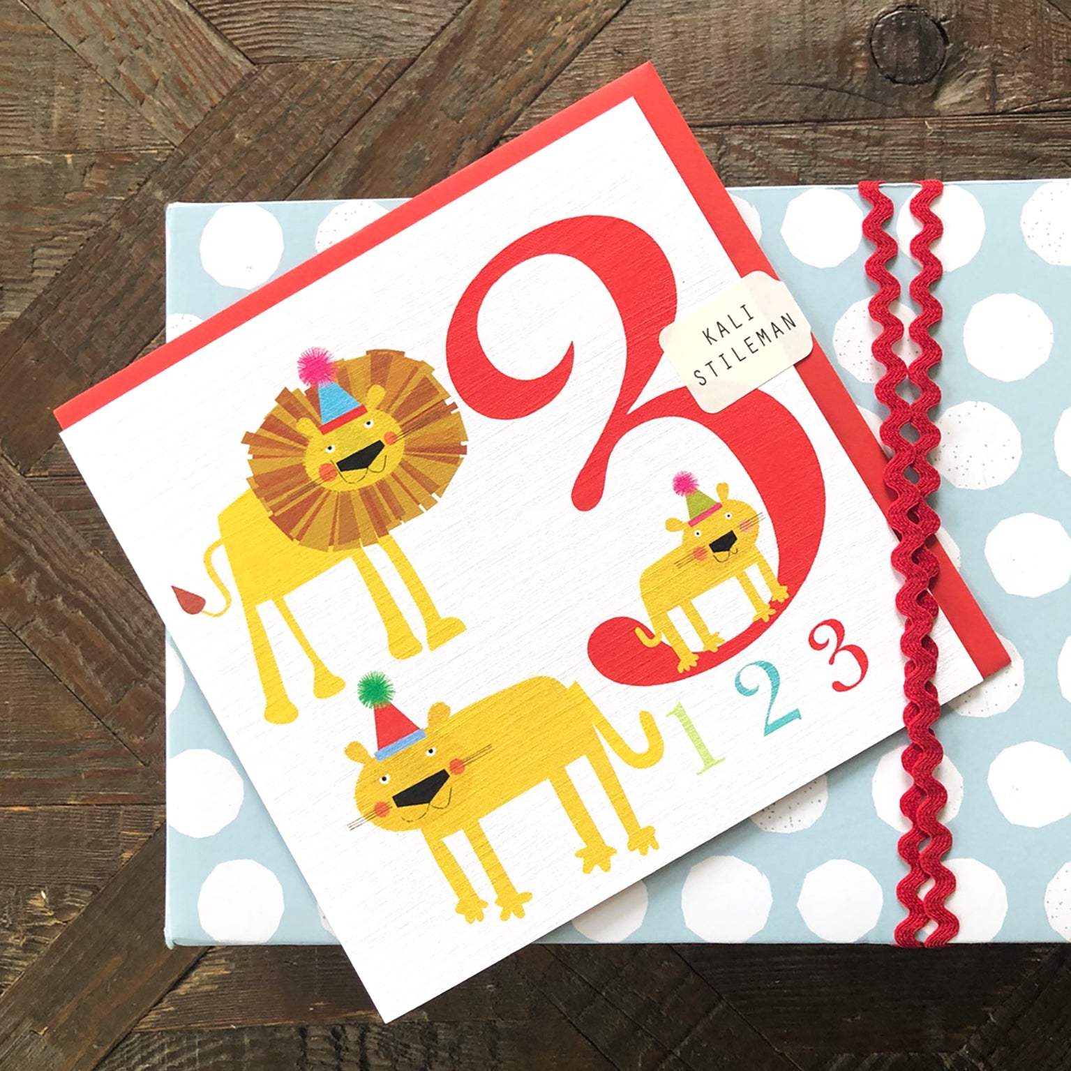 Z3 three lions 3rd birthday card