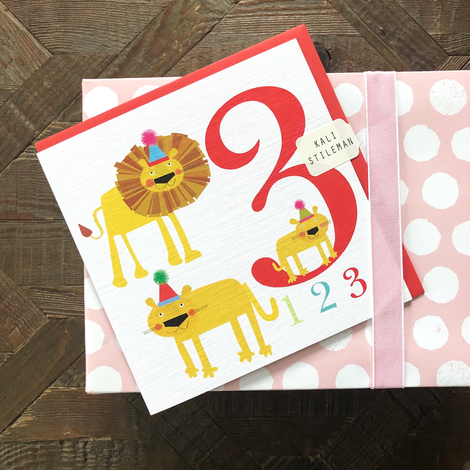 Z3 three lions 3rd birthday card