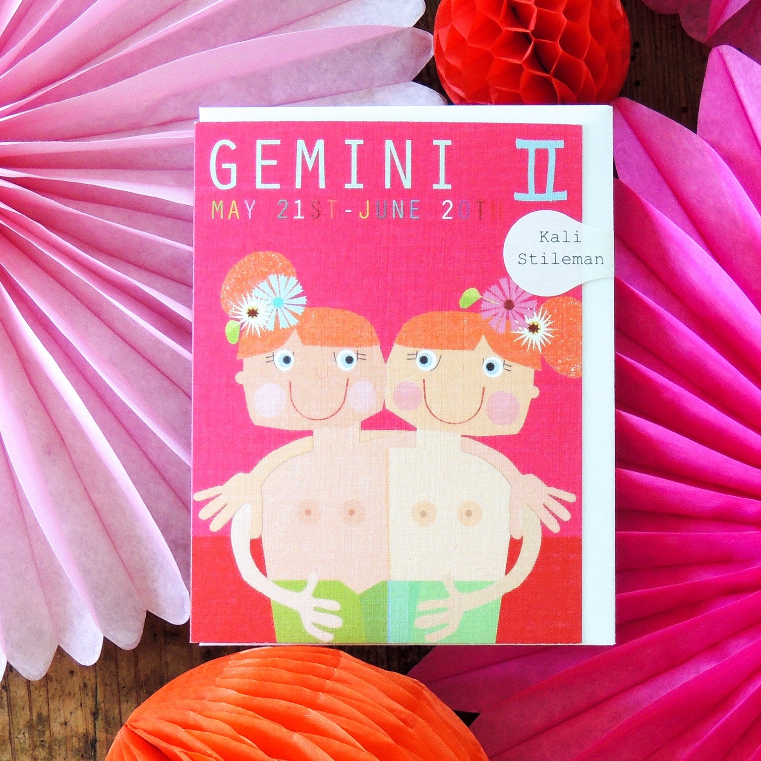 mini gemini greetings card