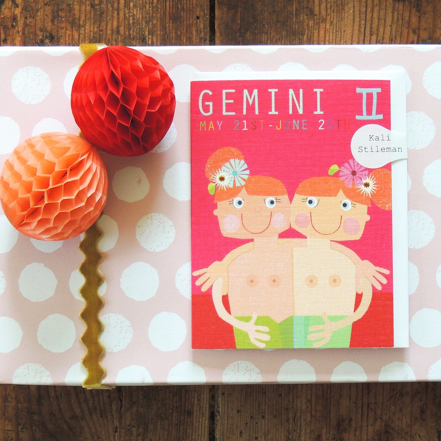 mini gemini greetings card