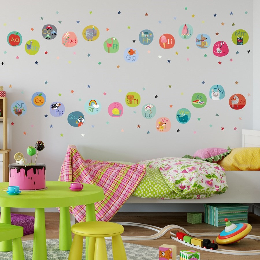 Alphabet Wall Sticker Pack - large size