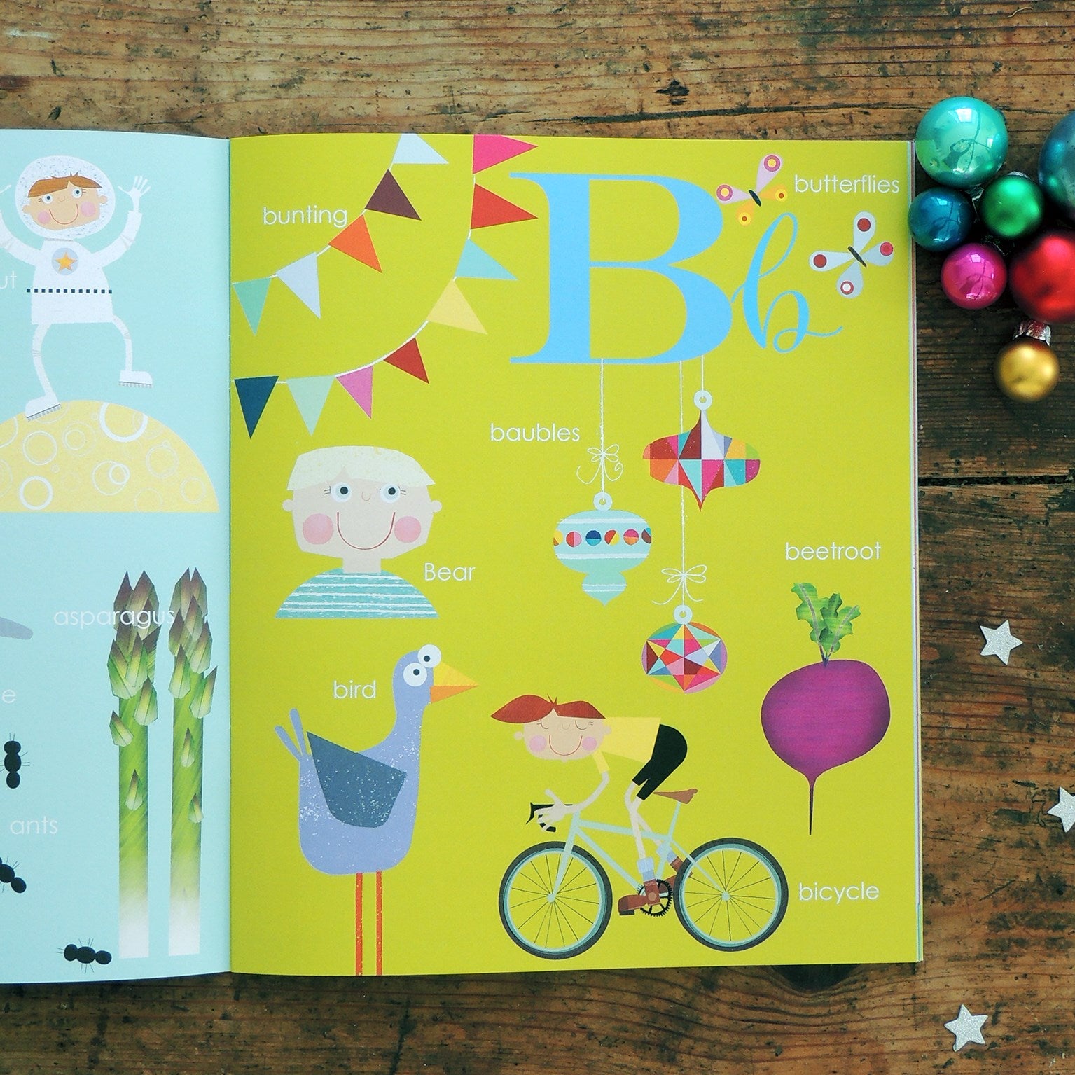 personalised Christmas alphabet book