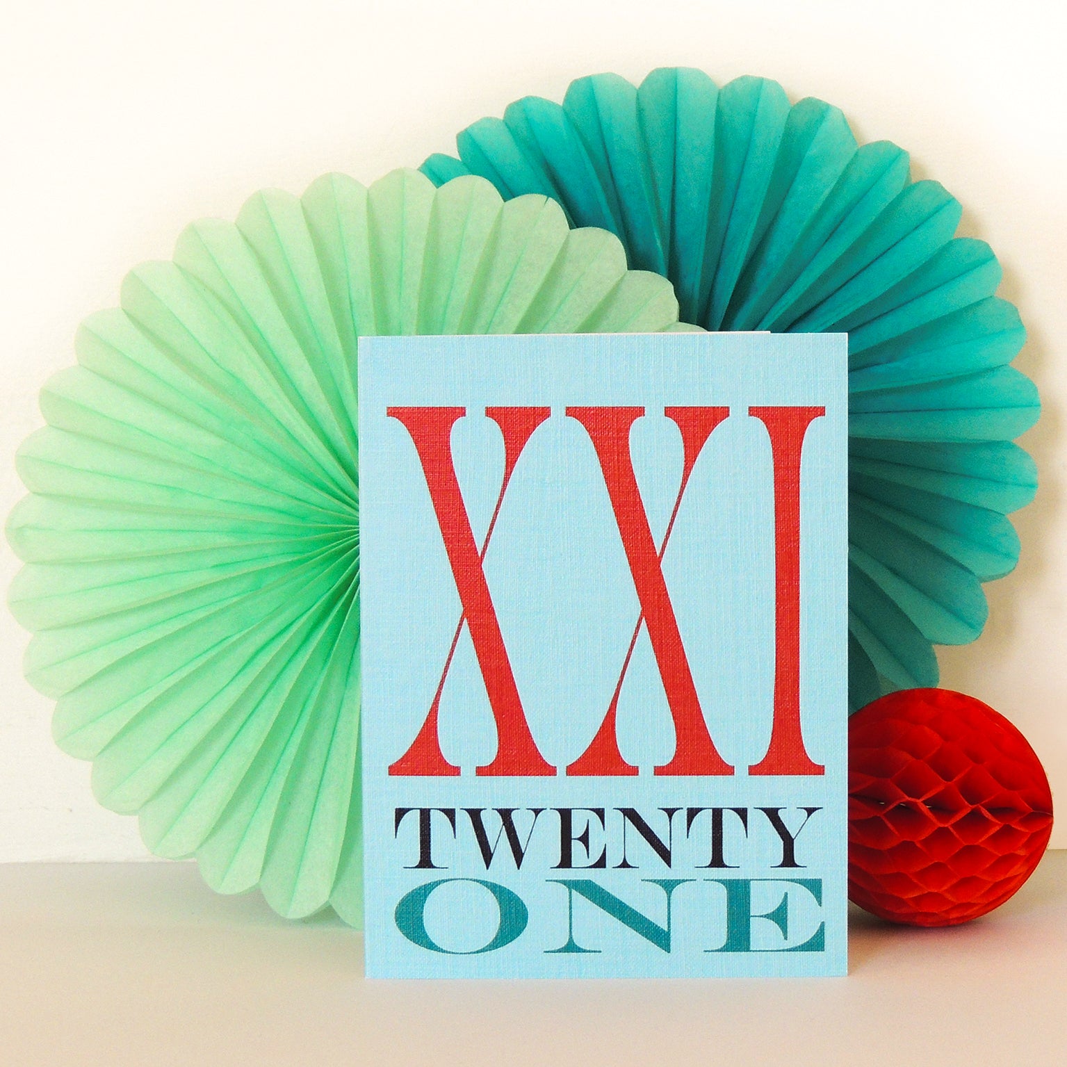 BTW43 mini roman numerals twenty one card