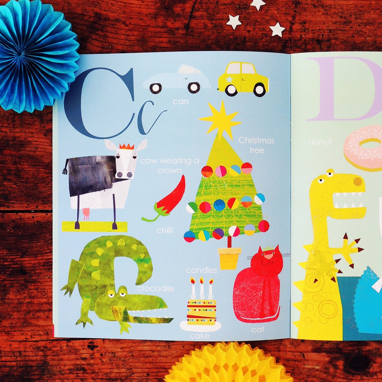 personalised Christmas alphabet book