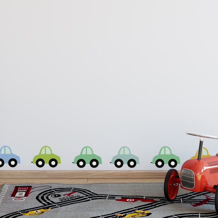 Colourful Cars Wall Sticker Pack - regular size